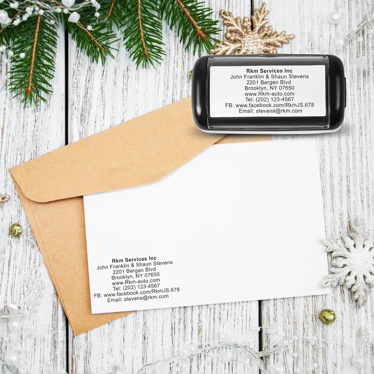 XX-Large Size Custom Self-Inking Stamp Customized Return Address Stamp - Up to 8 Lines of Text Choose from Many Fonts & Ink Colors