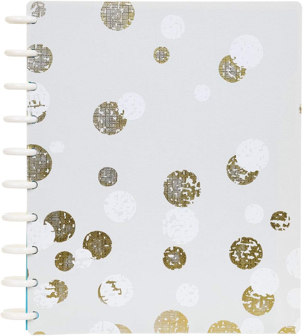 Talia Discbound Notebooks, Planner, Customizable, (xBounce Gold, Midsize (7.5in x 9.75in))