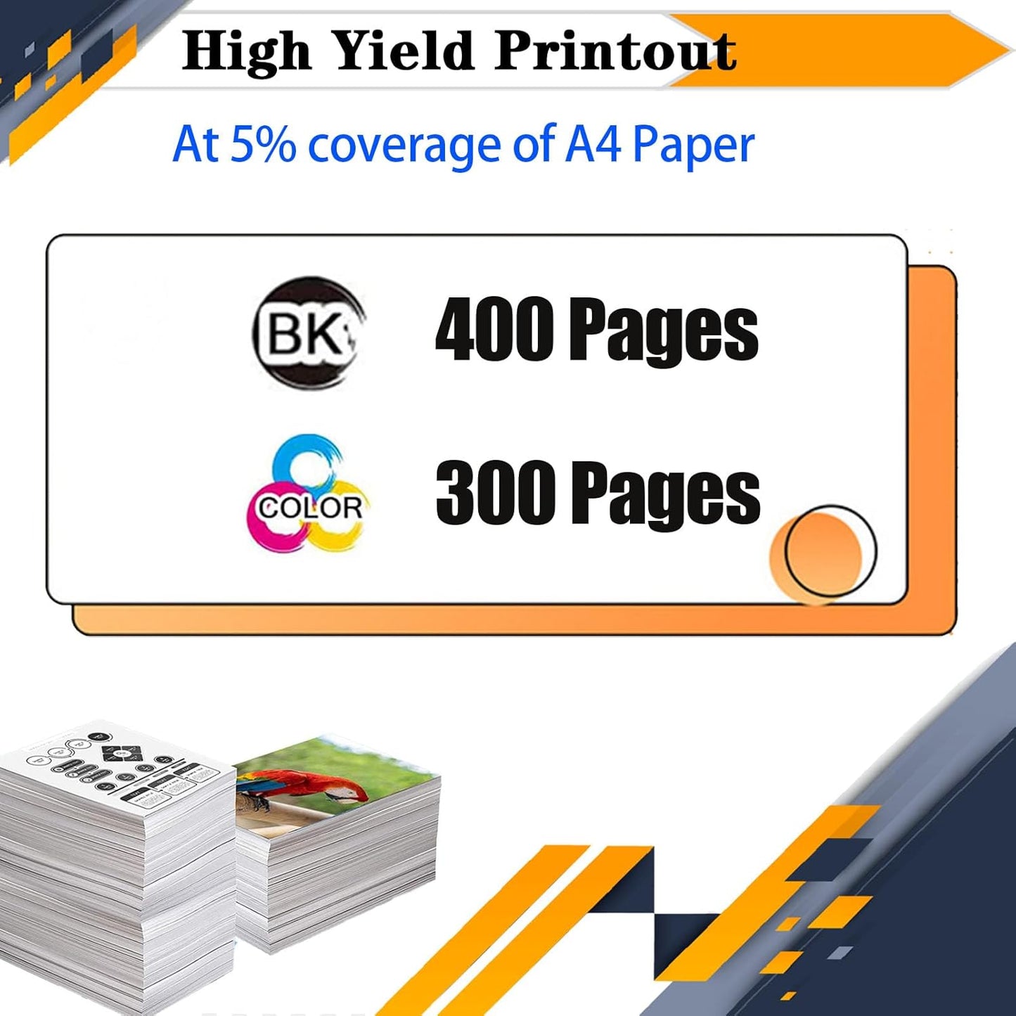 PG-260XL CL-261XL PG260 PG-260 CL261 CL-261 Ink Cartridges, Compatible for Canon TS6420a TS6420 TR7020a TR7020 TS5320 All in One Printers【High Print Volume with Chip Black*2