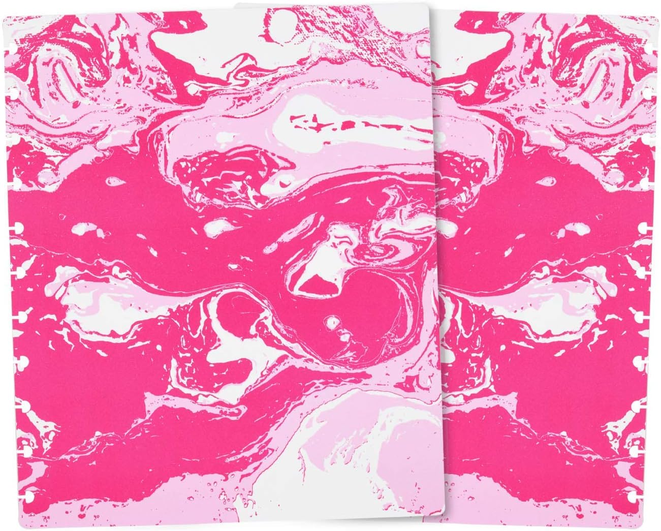 Talia Discbound Notebooks, Planner, Customizable, (Pink Marble Flow w/90's Pink Discs, Letter (8.5in x 11in))