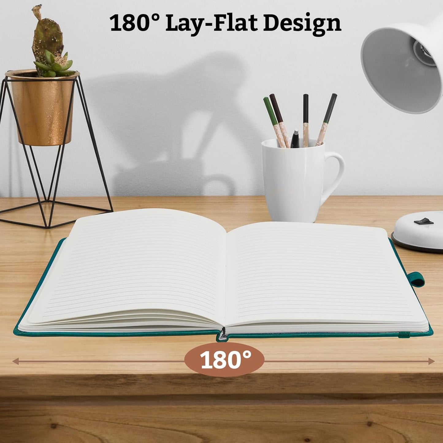 Hardcover Lined Bullet Dotted Journal Notebook, A5 140 192 Pages 100 120Gsm Paper College ruled for School,Work,Travel,and Daily Planning，5.7''*8.3'' (1, Turquoise, A5 Lined)