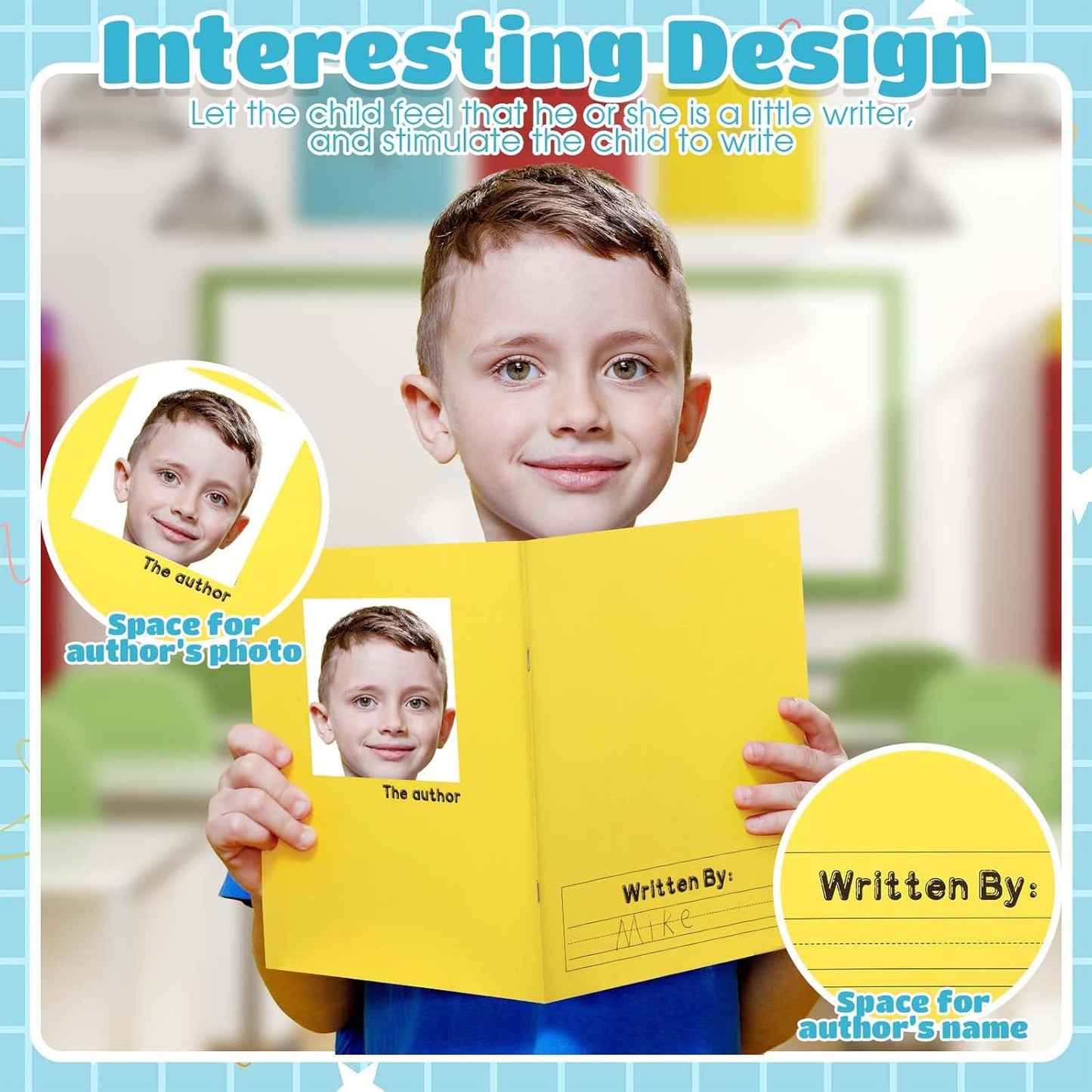 Henoyso 48 Pcs 120 Pages Primary Composition Notebooks K-2 9 3/4 x 7 1/2 Inch Journals Primary Journals Blank Books for Kids to Write Stories Kindergarten (Colorful)