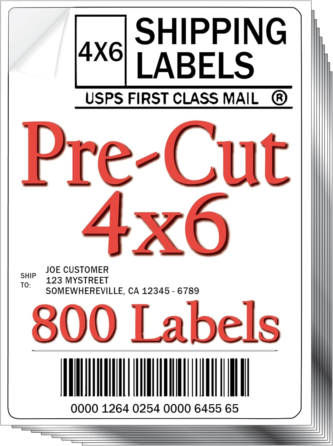 JETZAP Pre-Cut 4x6 Shipping Labels | Work on Most Inkjet and Laser Printers | Just Load & Print | USPS UPS FedEx for Home Printers | 800 Pack