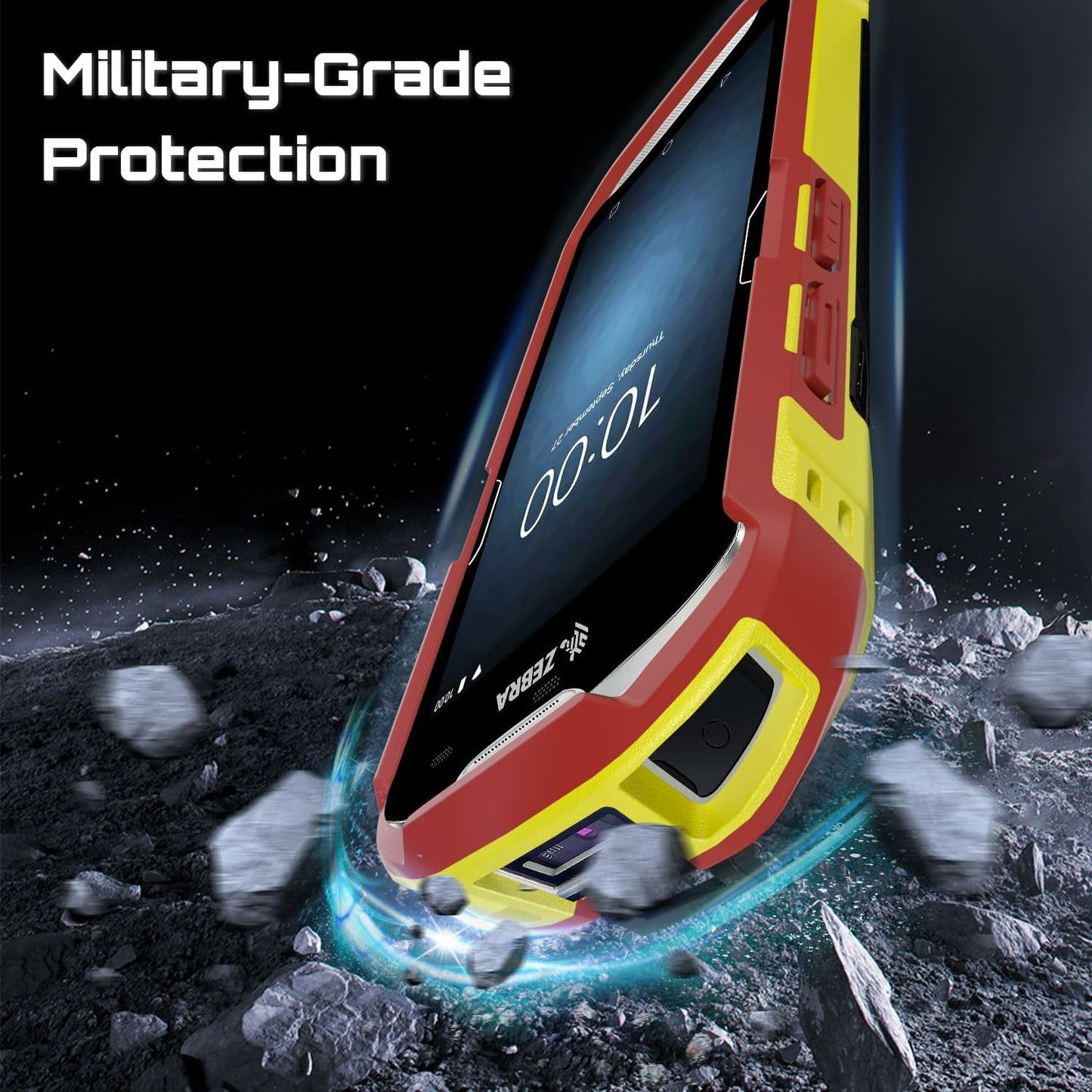 TC51 TC52 TC56 TC57 TC510K Case with Hand Strap - Protective & Ergonomic for Zebra Handheld Barcode Scanners SG-TC5X-EXO1-01 SG-TC5X-EXONHS-01 (Red-Yellow Blend)