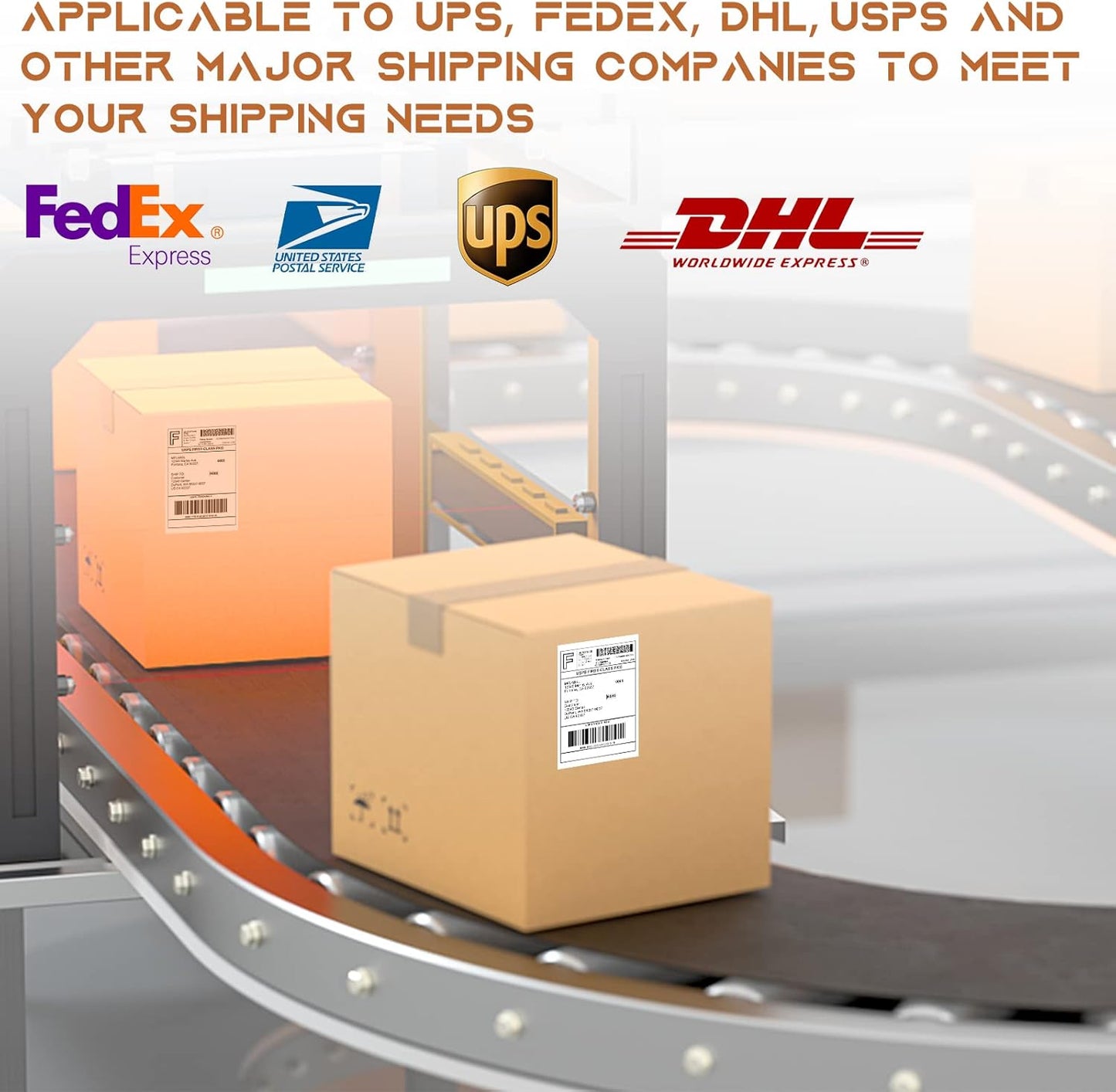 MFLABEL Fanfold 4" x 6" Direct Thermal Labels White Perforated Shipping Label,24 Stacks,Total 24000 Labels