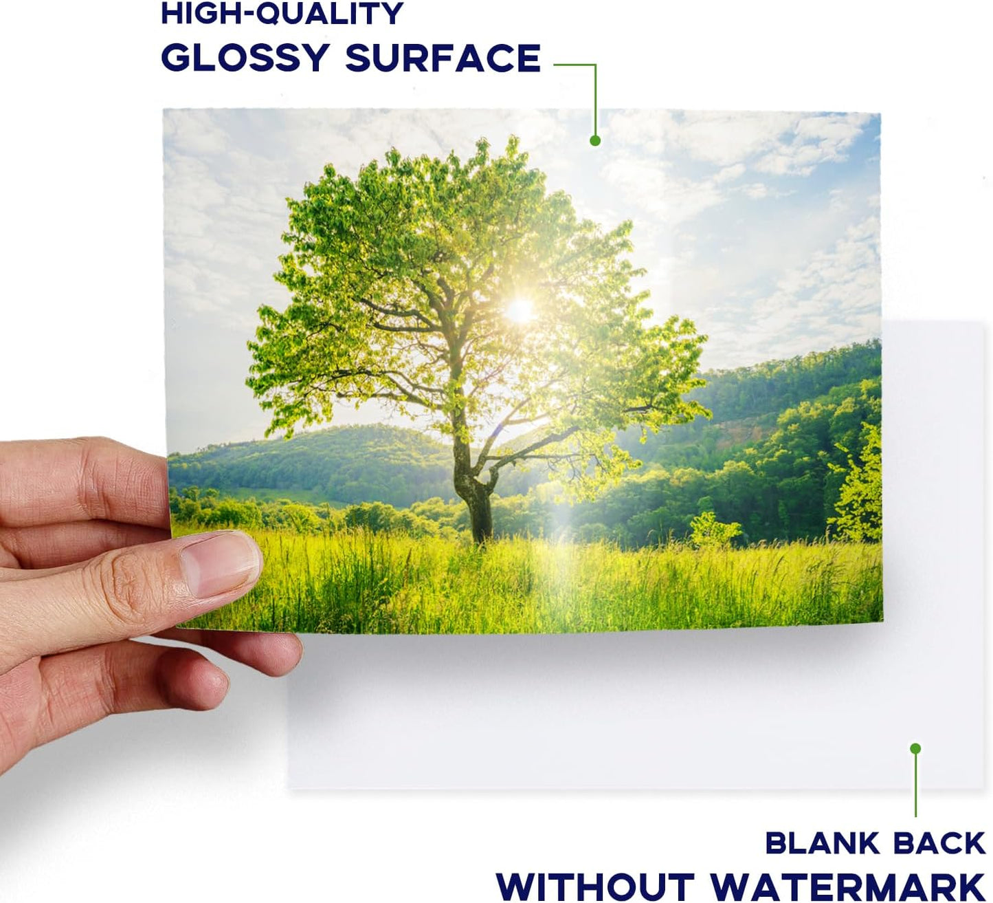 5x7 Photo Paper, Goefun 200GSM/54LB Glossy Inkjet Printer Paper for Dye Ink,100 Sheets