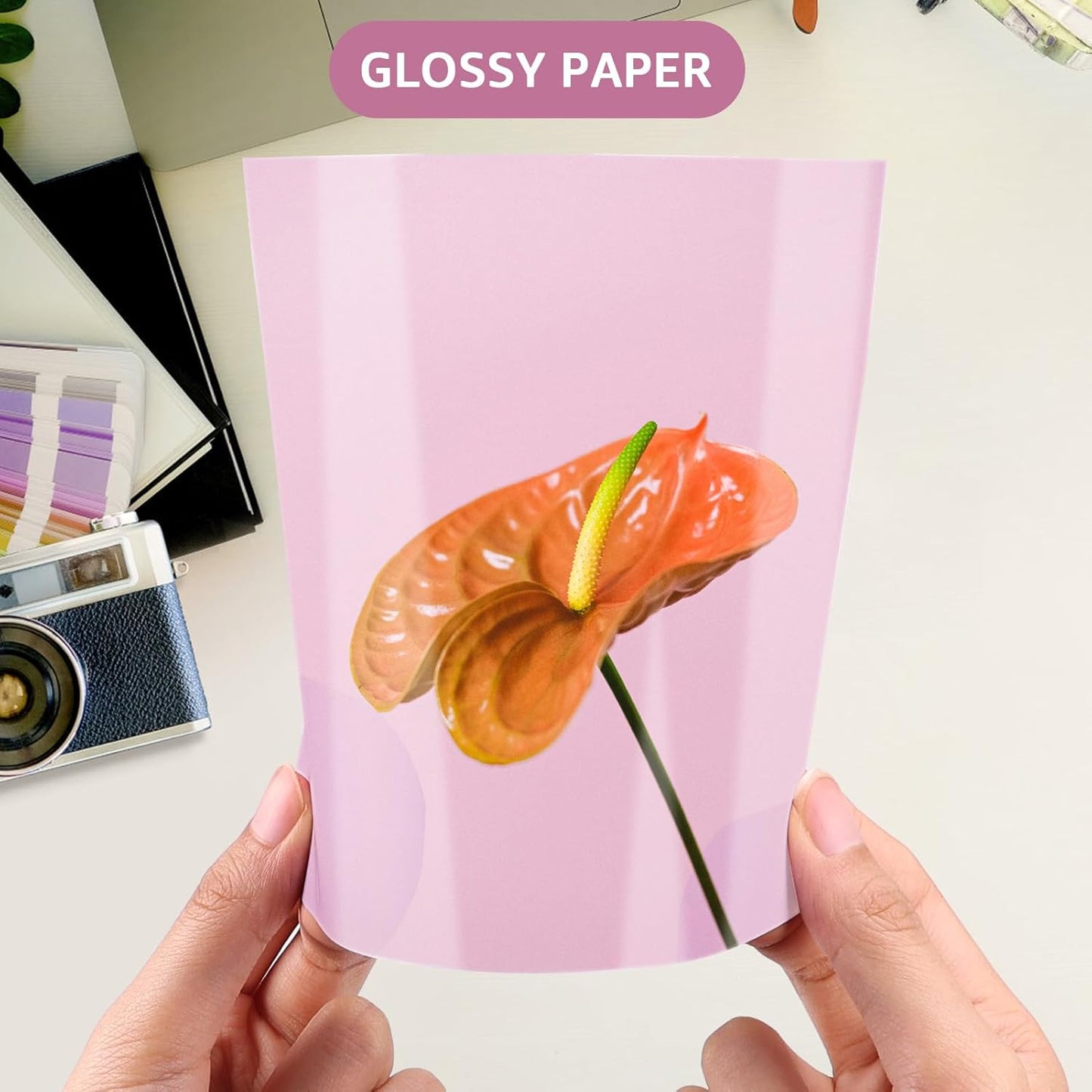 ZBEIVAN Photo Paper 5x7, 8x10 inch, Glossy Photo Papers 100 Sheets, 200 GSM Paper for Printer (50 Sheets of each size 5x7, 8x10)