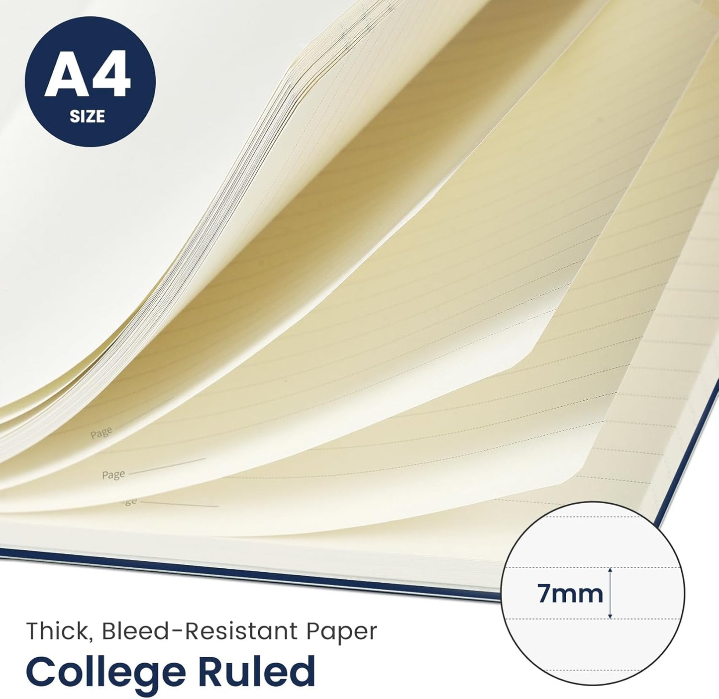 Taja Spiral Lined Notebook, 8.5"x11" Notebooks for Work, Large A4 Journal for Women & Men, College Ruled Journaling Notebook for Writing, Plastic Cover Spiral Journal, Spring Meadow