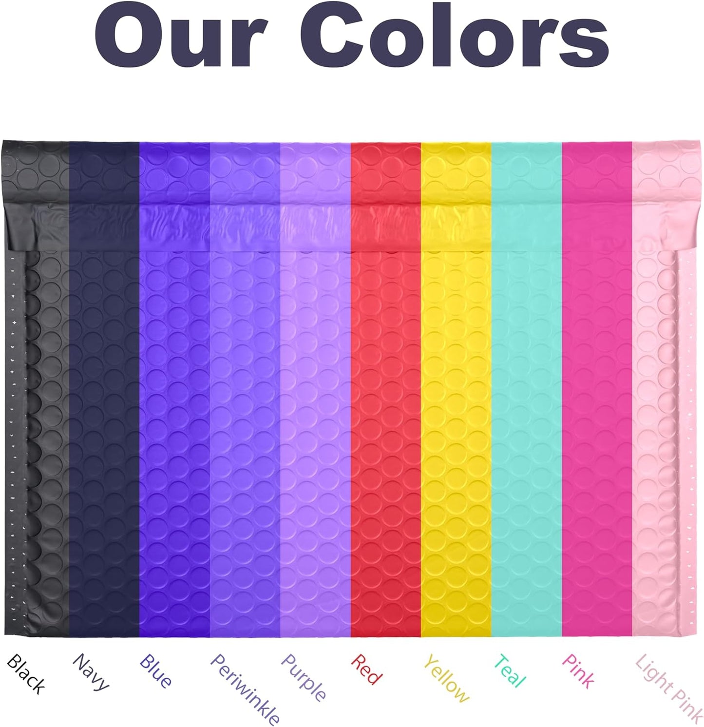 Purple Side-Loading Bubble Mailers 8 x 5 Inches,Self-Seal Padded Mailing Envelopes, Pack of 27