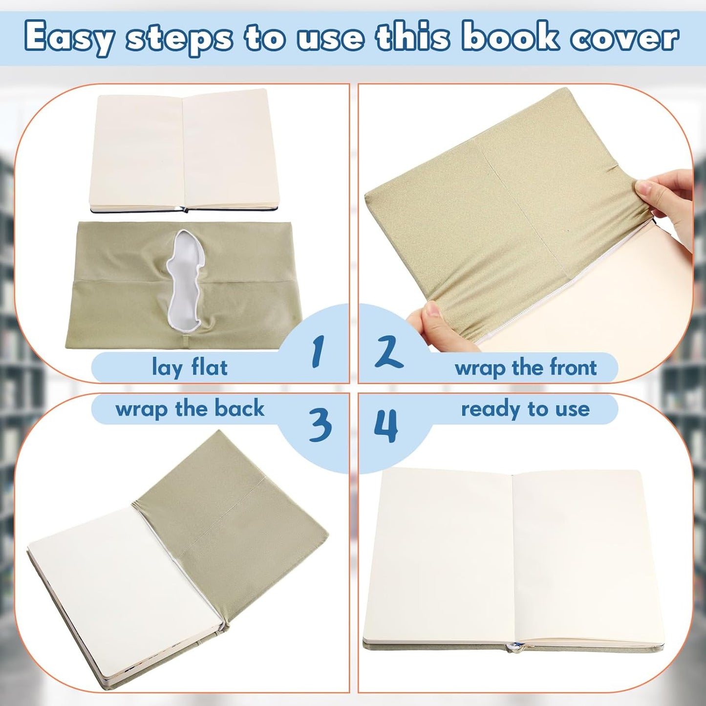 PerKoop 12 Pcs Jumbo Book Covers Stretchable Fabric School Book Protector Reusable Washable Cover Protector for Most Hardcover Textbooks(Morandi Color,9 x 11 Inch)