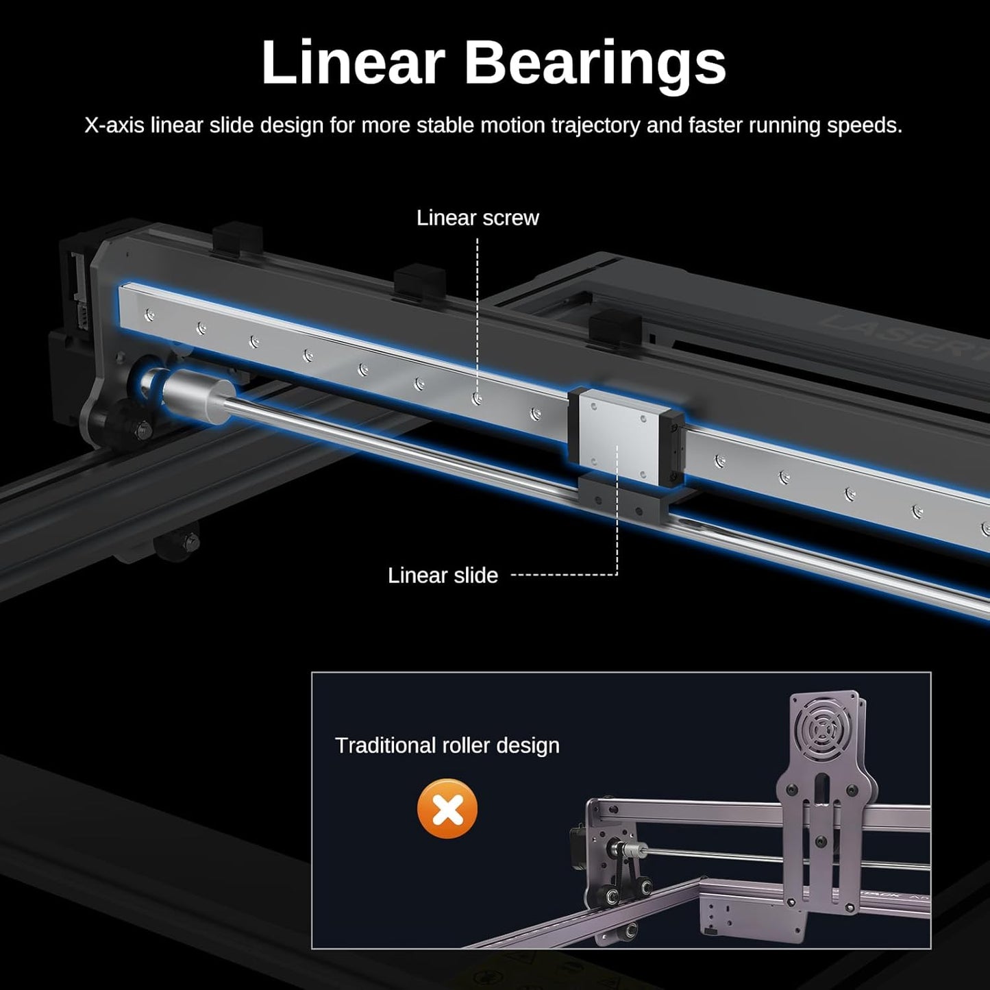 LASER TREE Laser Engraver, 30000mW（30W）Output Power Laser Engraver Machine with Air Assist Pump, High Precision Laser Cutter and Engraver for Wood & Metal Paper Acrylic Glass Leather etc，Class 4