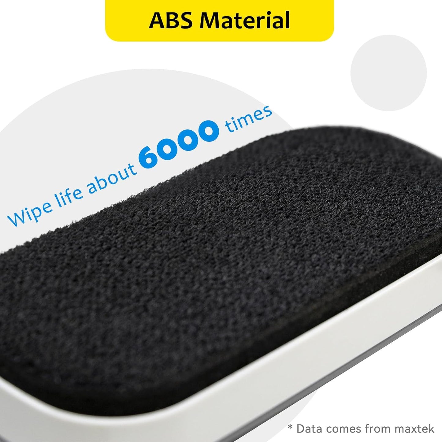 maxtek Dry Erase Eraser, Magnetic White Board Erasers - 2 Pack, Glass Whiteboard Eraser for Office and School Supplies (Gray)