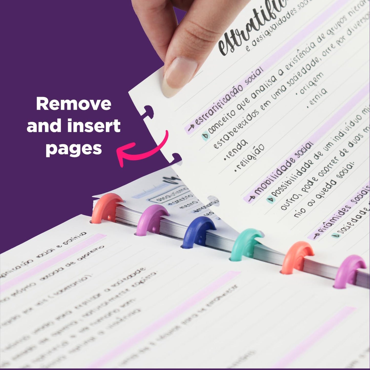 Discbound Premium - Plan, Organize, Customize, and Create with Ease. For Work Meetings, School, Journal, or Daily Use (CARAMEL, LARGE 7.87 x 10.82 in)