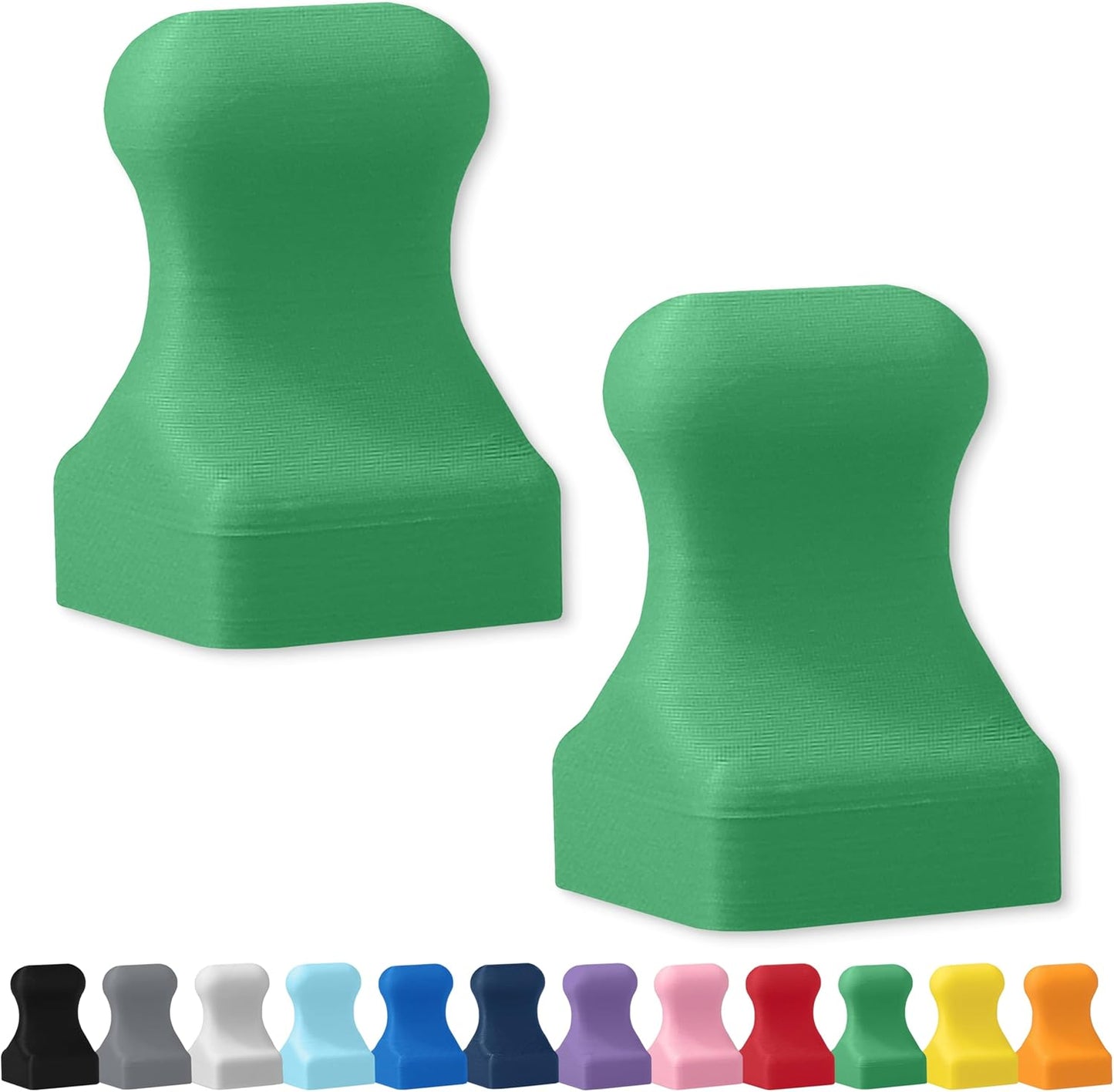 Glassboard Studio MiniPawn Magnet - Strong Neodymium Rare Earth Magnets for Fridge, Whiteboard, Locker & Magnetic Glassboards -Crafting & Office Use - Strong Fridge Magnets (Spring Green, 2)