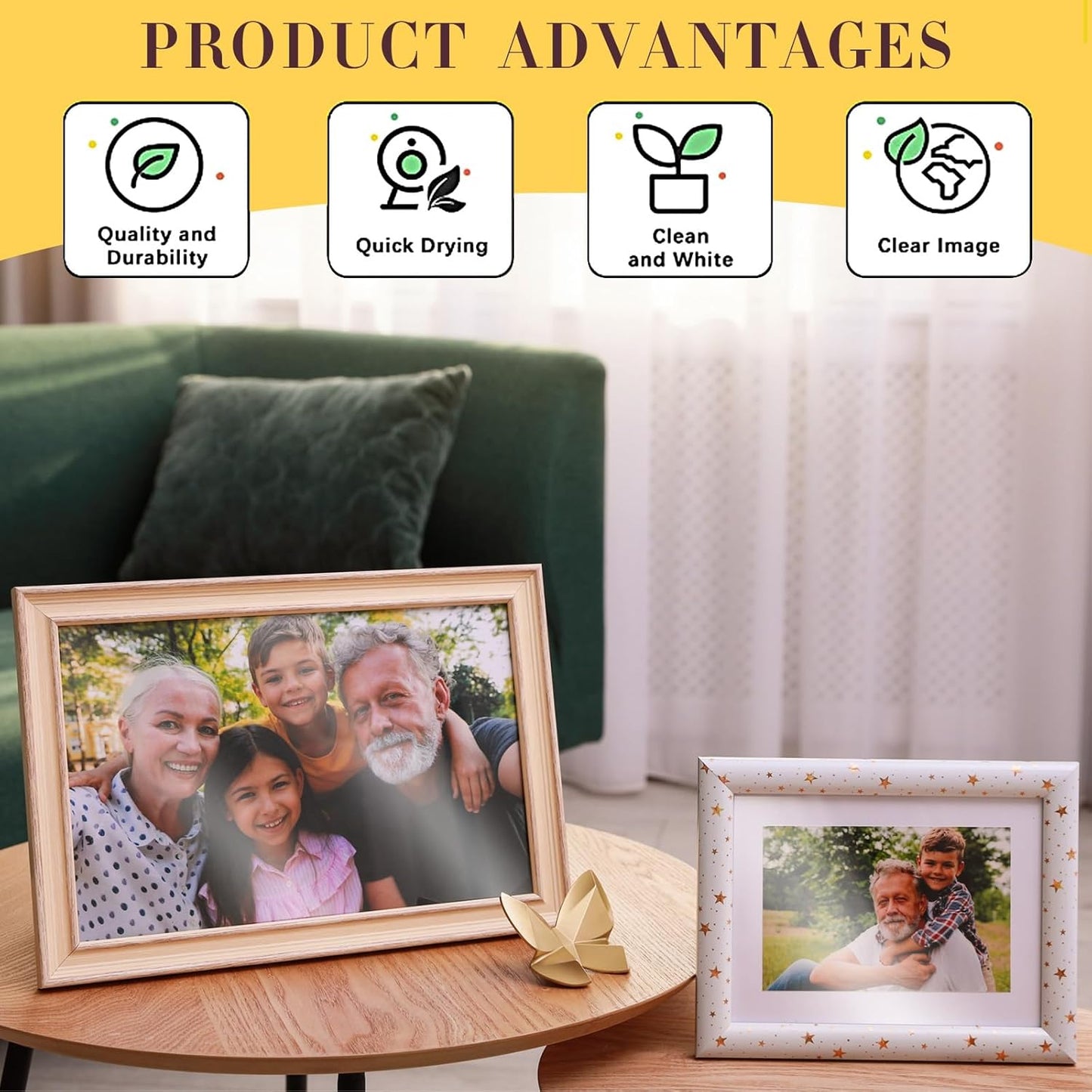 Fainne 600 Sheets Photo Paper 8.5 x 11 in Glossy Double Sided 54lbs 9.5mil 200gsm Photo Paper Glossy Card Stock for Inkjet Printing Printer Making Pictures Calendar Greeting Card Printing