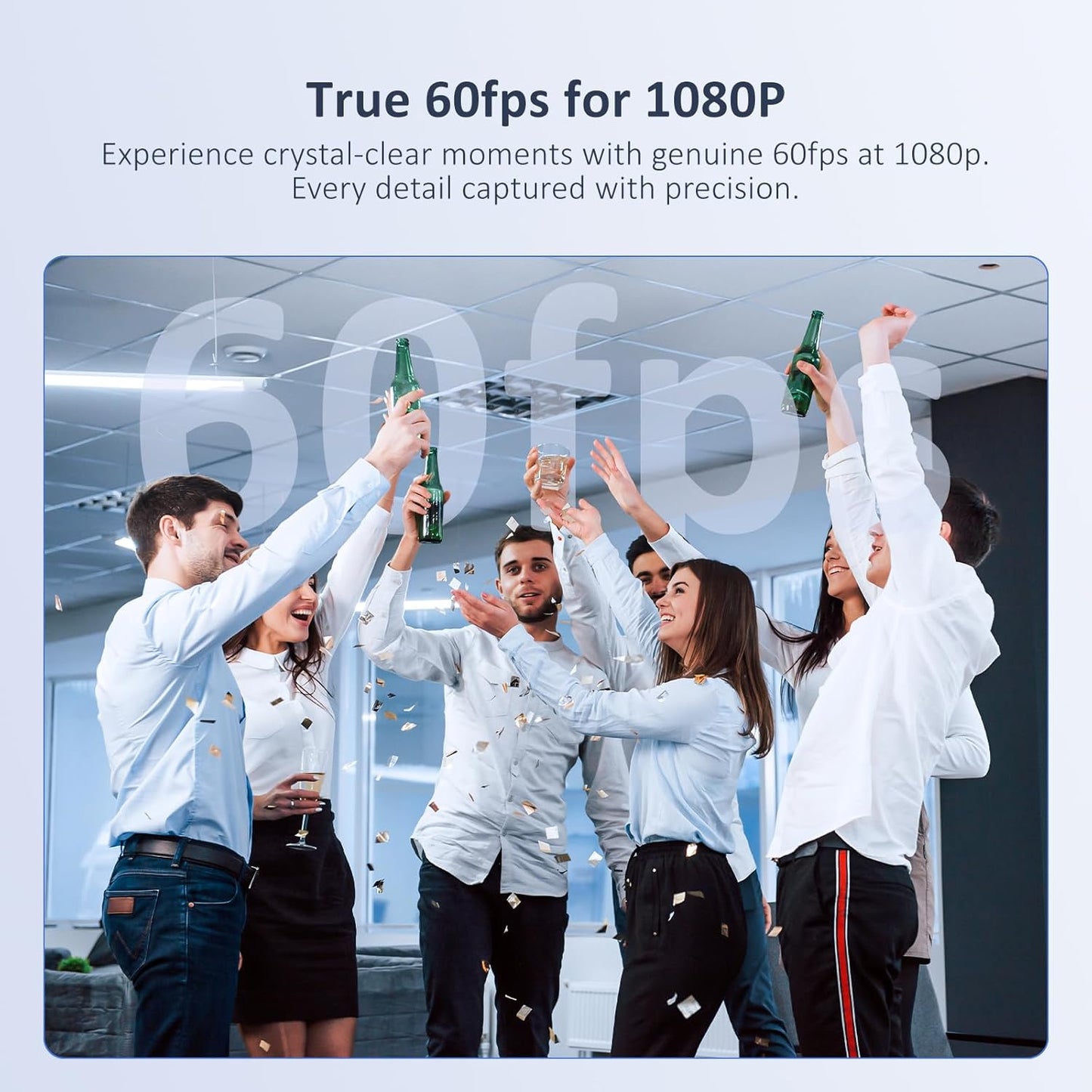 NexiGo HelloCam Pro, Webcam with Windows Hello, 1080P 60FPS Autofocus, True Privacy, Automatic Electronic Shutter, Computer Camera, Microphone, Facial Enhancement, HD USB Web Cam