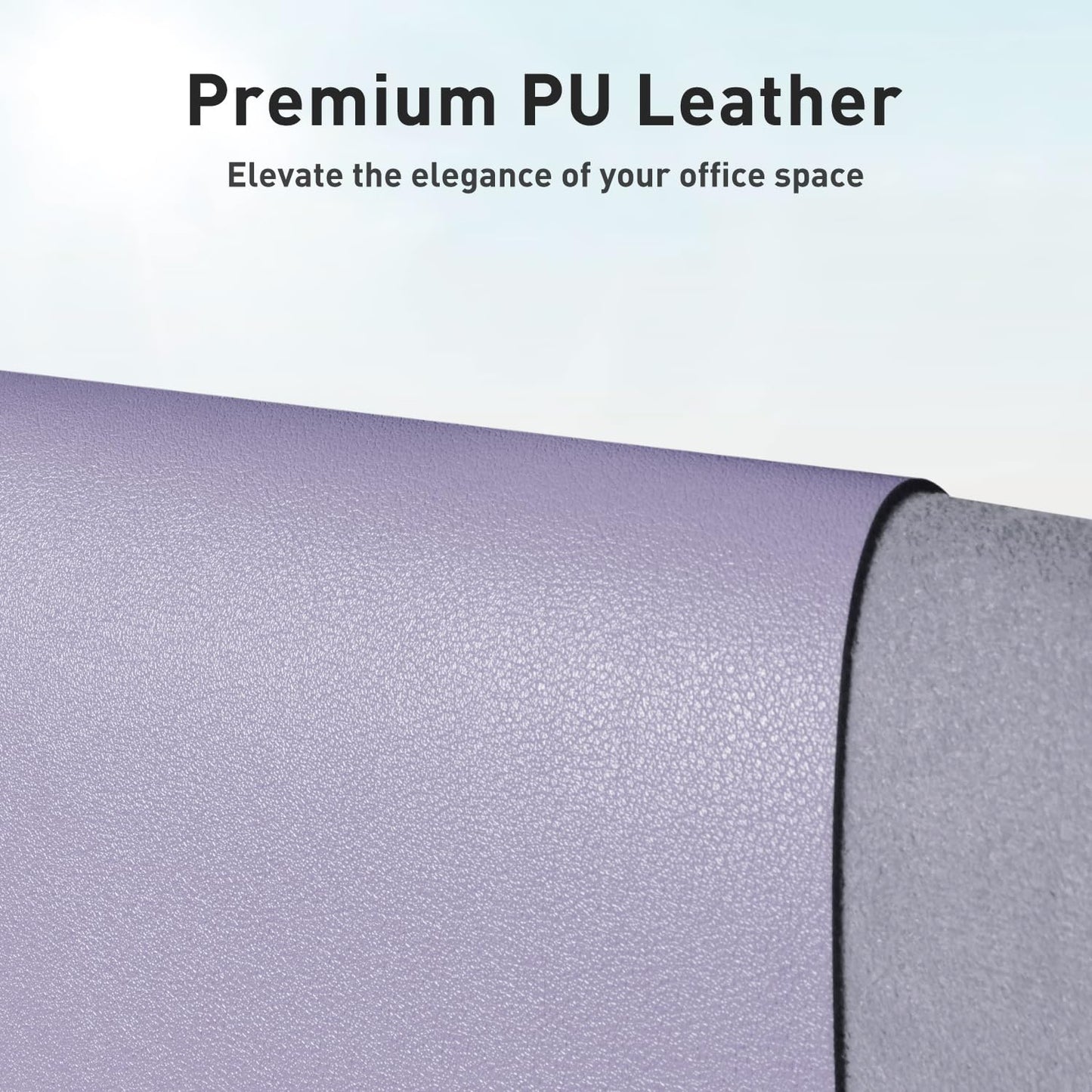 Aothia Leather Desk Pad Protector, Mouse Pad, Office Desk Mat, Non-Slip PU Leather Desk Blotter, Laptop Desk Pad, Waterproof Desk Writing Pad for Office and Home (23.6" x 13.7", Lavender)