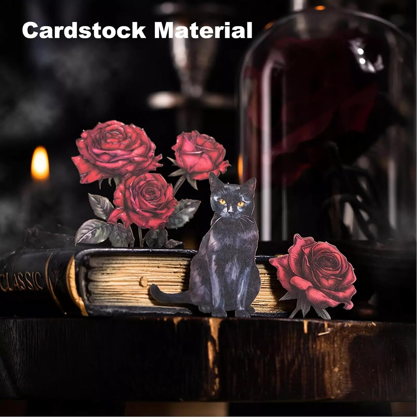 Dark Fantasy Gothic Sticker Set, 80PCS Vintage Cardstock Stickers for Scrapbooking, Journaling, DIY Crafts, Planners, and Gift Decoration