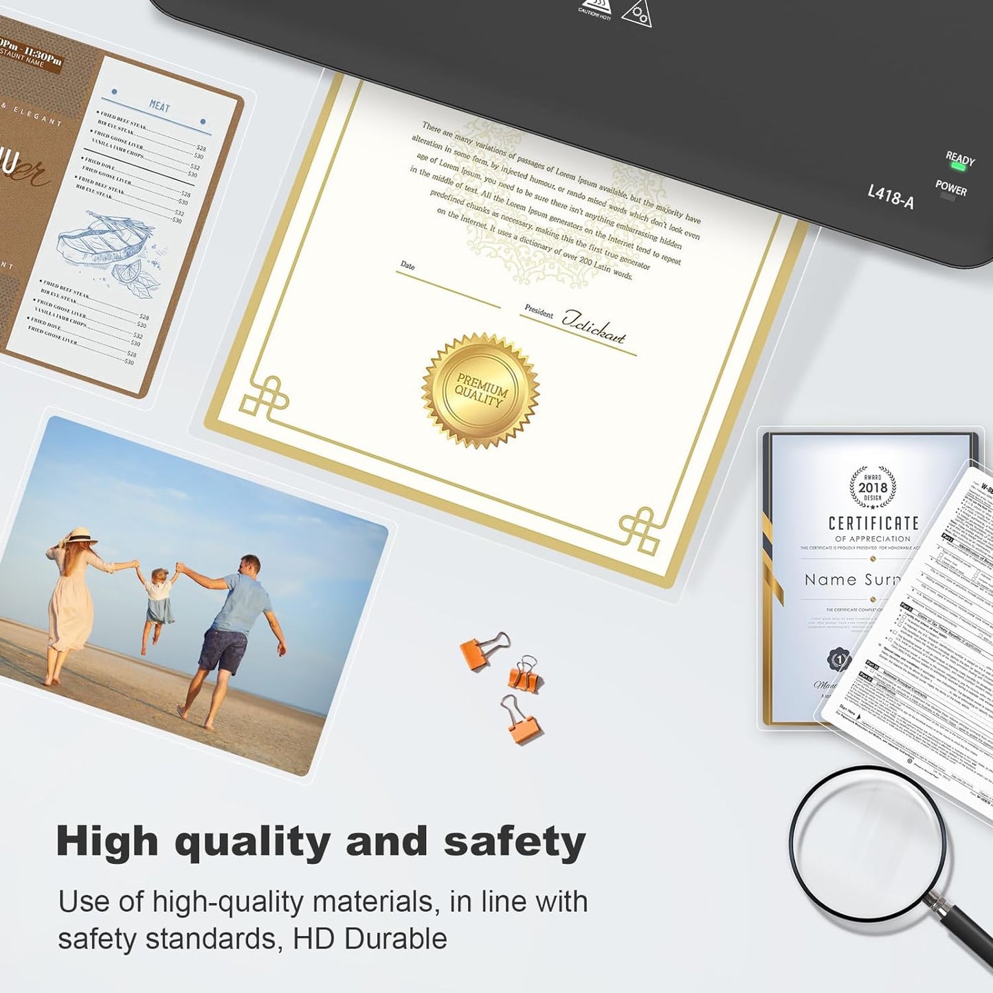 Bonsaii Laminating Sheets, 400 PCS 3mil Thermal Laminating Pouches, 9 x 11.5 inches, Letter Size, Clear and Durable, Suitable for Multiple Fields of Use-LP400