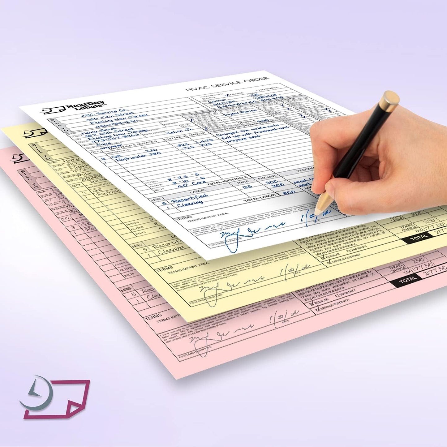 NextDayLabels - Superior Carbon-less NCR, Pre Collated Paper, 500 Sheets Per Pack (8-1/2" x 11" 3 Part Reverse, #5900)