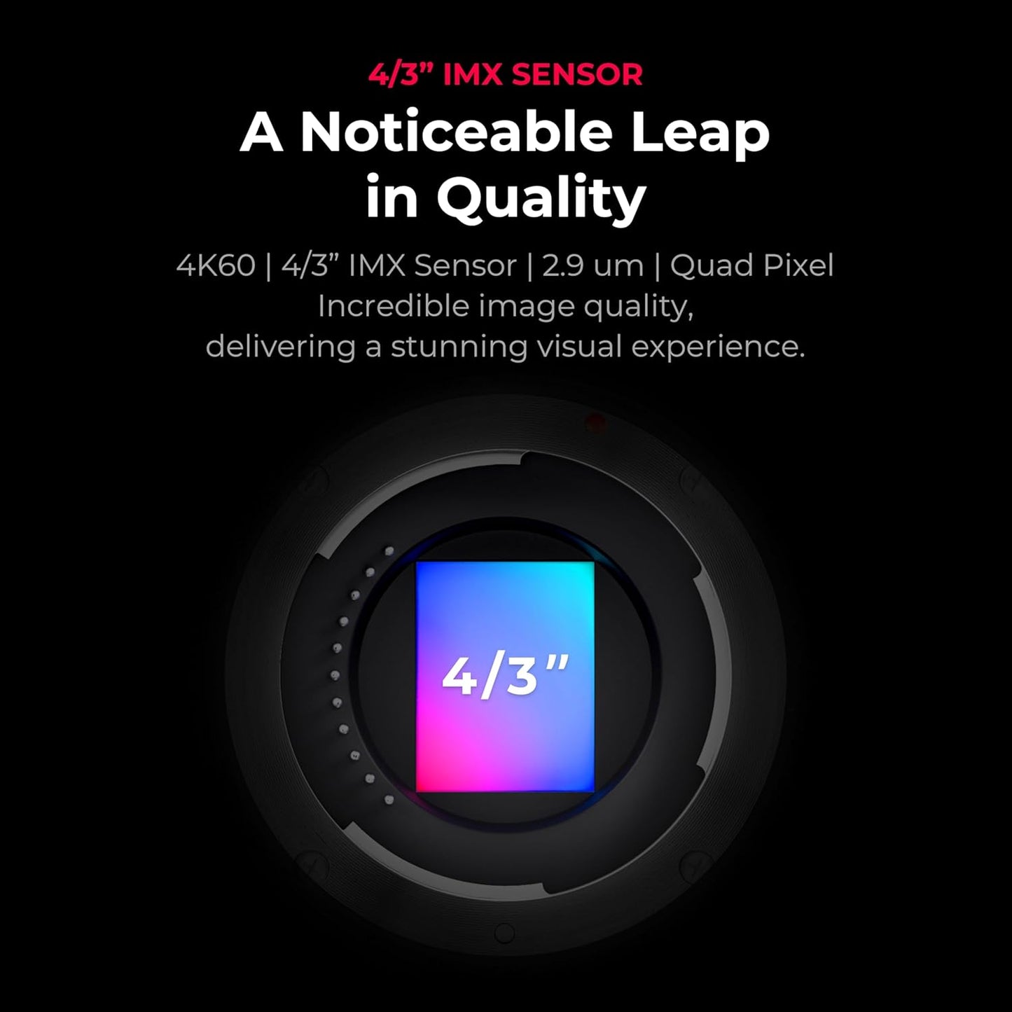 YOLOLIV YoloCam S7, 4K60 Live Streaming Camera with Interchangeable Lens, ToF AutoFocus, MFT Mount, HDMI Out & USB Out(Camera Only)