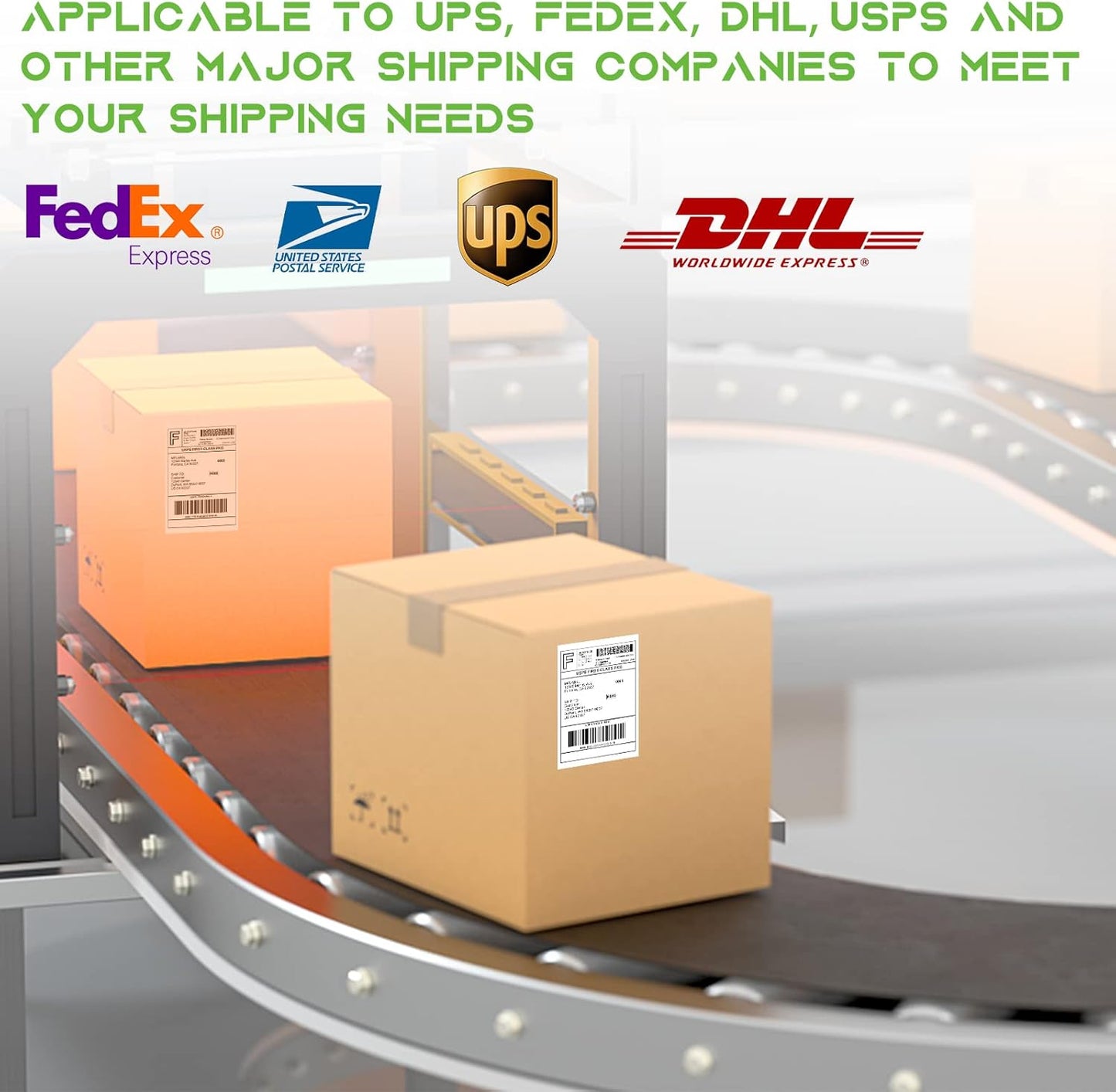 MFLABEL® 24 Rolls of 450 Labels 4x6 Direct Thermal Shipping Labels for Zebra 2844 ZP-450 ZP-500 ZP-505