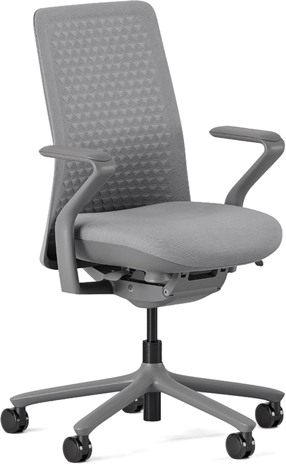 Branch Verve Chair - High Performance Executive Office Chair with Contoured Seat Back and Adjustable Lumbar Rest - High Density Foam Cushion with Aluminum Base - Up to 275 lbs - Lunar