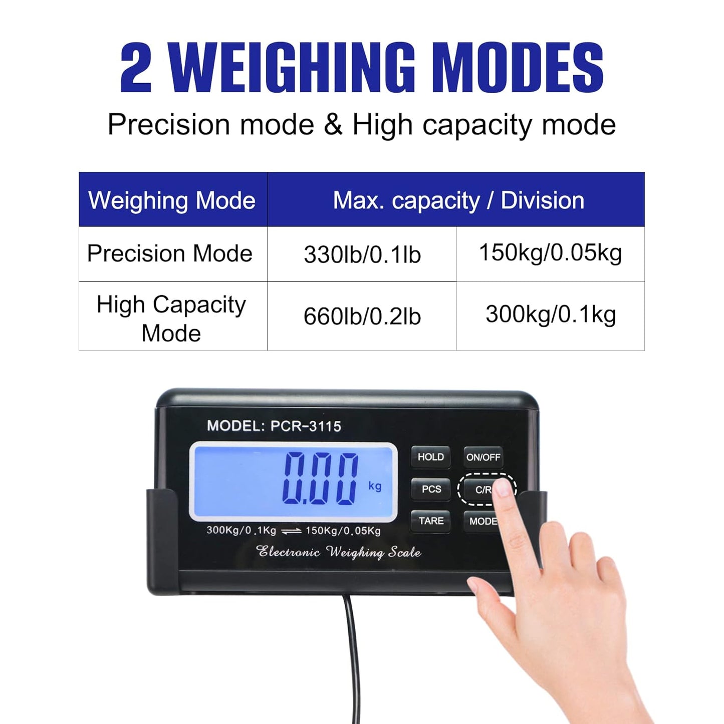 Charmline 660lbs x 0.2oz High Accuracy Digital Postal Scales, Shipping Scale with 15x12 Stainless Steel Platform, Heavy Duty Scale for Packages/Small Business/Postage/Luggage
