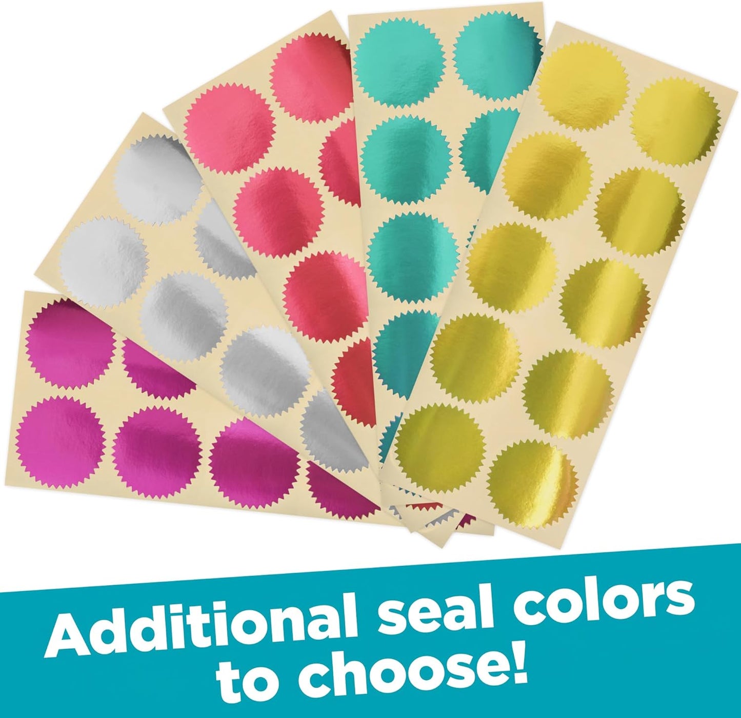 MaxMark Notary Seal Round Pink Embosser for Florida State - Includes Gold Burst Seal Labels (50 Count)