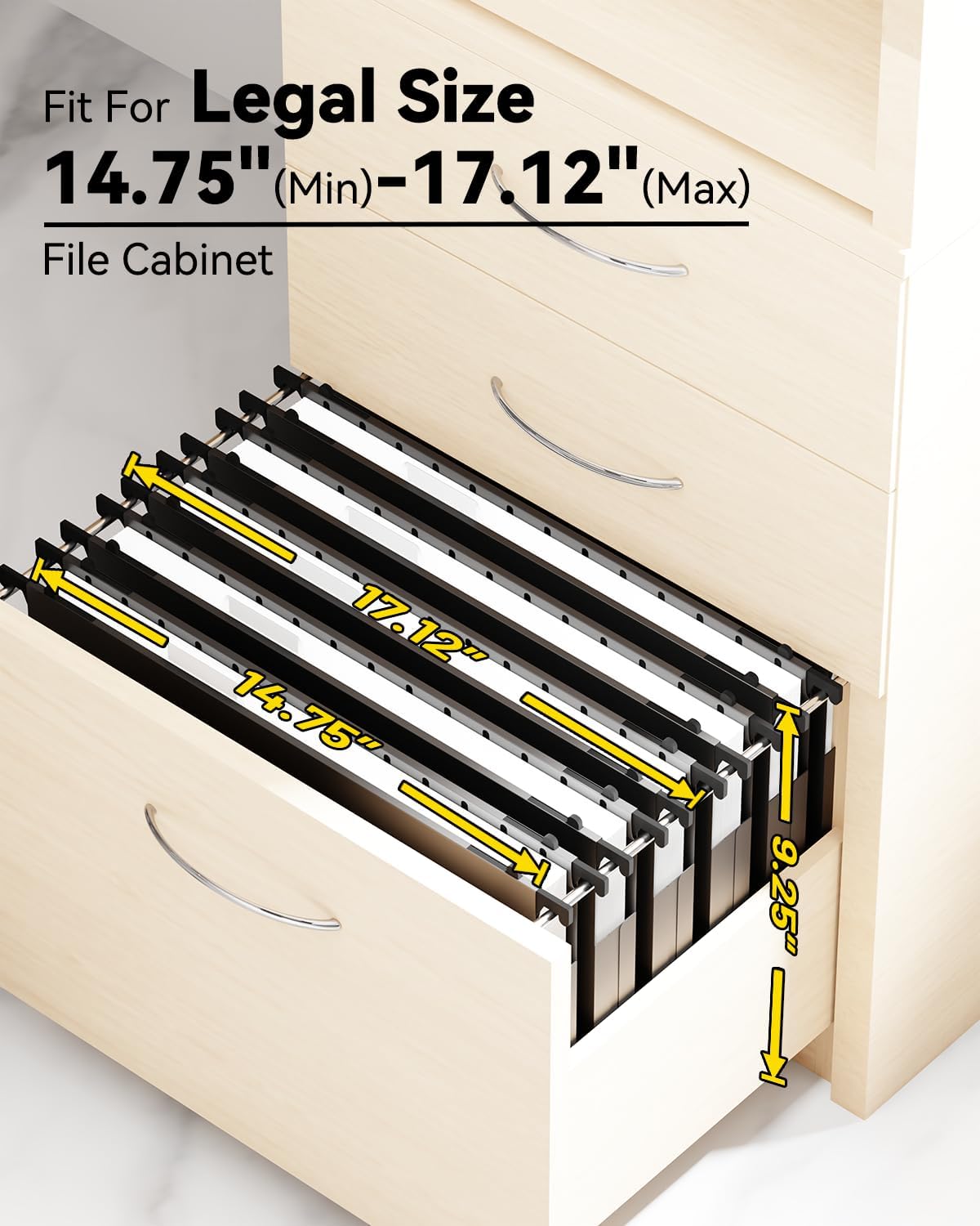 Ansook Plastic Legal Hanging File Folders,1”Expanding Accordian Pocket,Heavy Duty for Filing Cabinet,Insertable Tabs,Black Legal Size Hanging Folders,Hard and Durable Hang Folders,Black,12 Pack