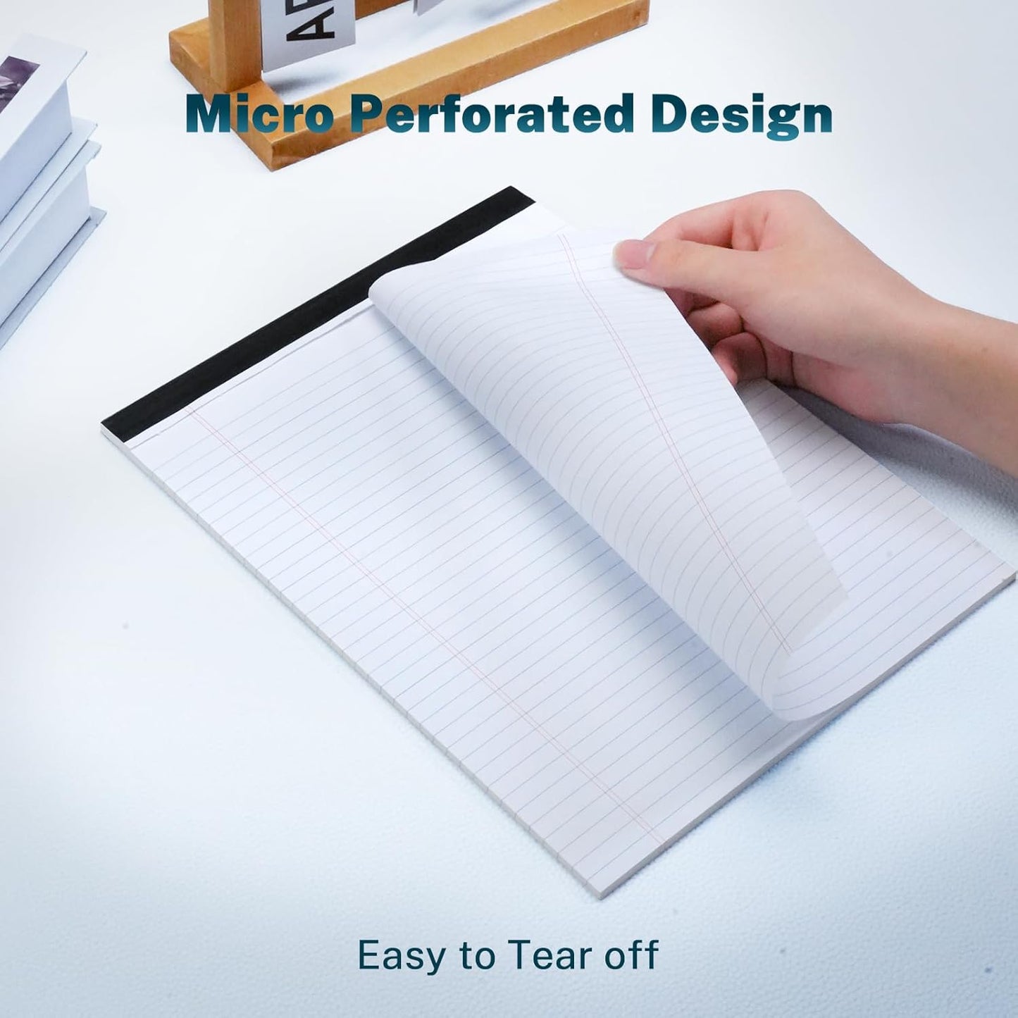 24 Pcs Legal Pads 8.5" x 11" College Ruled Note Pads 8.5 x 11.75 Inch Micro-Perforated Notepad 720 Sheets in Total Lined Writing Paper Notebook for Office, School Supplies & To-Do Lists 30 Sheets/Pad