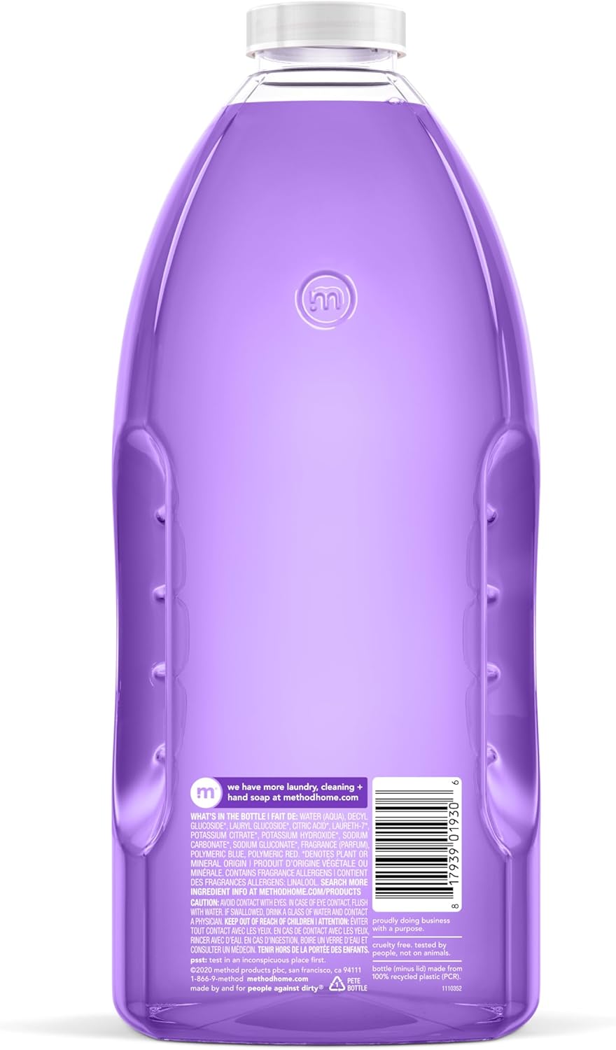 Method All-Purpose Cleaner Refill, French Lavender, Plant-Based and Biodegradable Formula Perfect for Most Counters, Tiles, Stone, and More, 68 Fl Oz bottles, (Pack of 6)