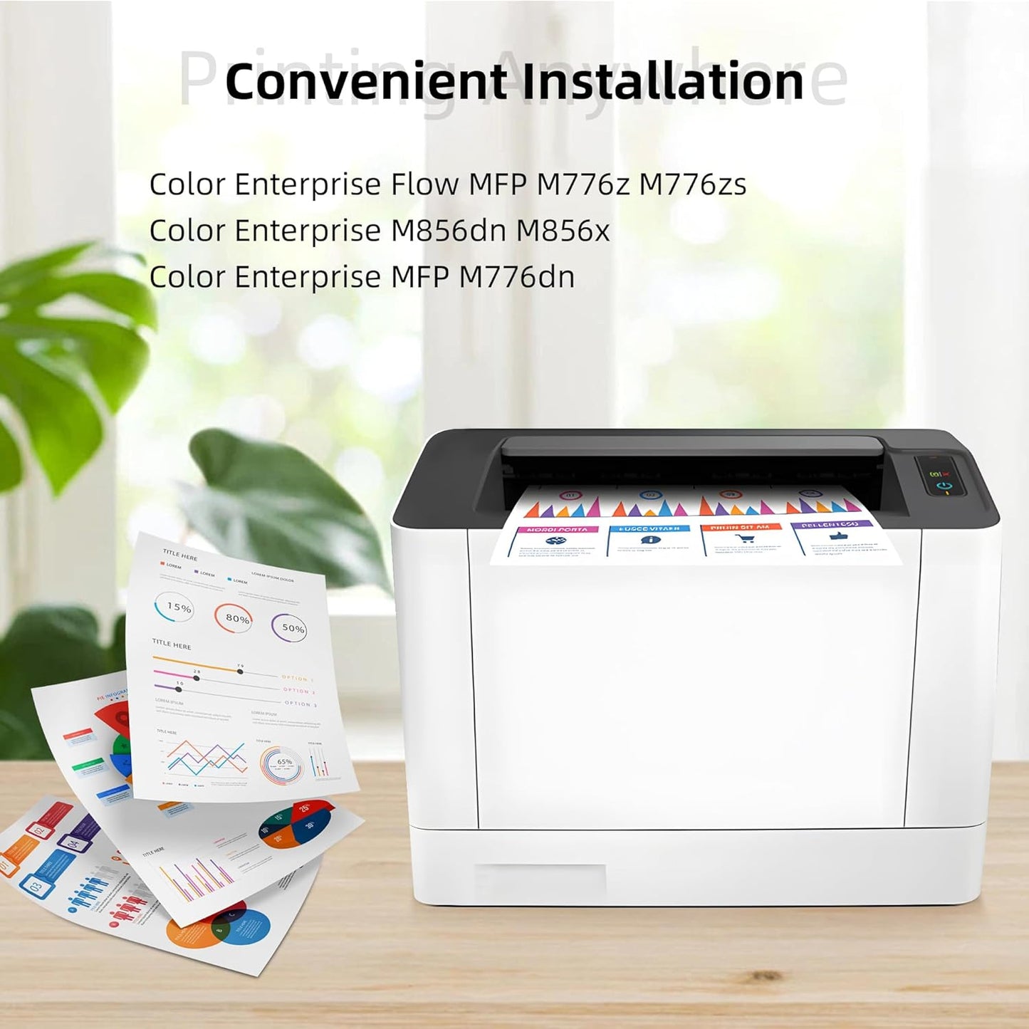 659A Toner Cartridges 4 Pack(with Chip) Remanufactured Compatible with 659A Toner Cartridges for MFP M776 M856x M856dn M776z M776dn M776zs Printer(Black, Cyan, Magenta, Yellow