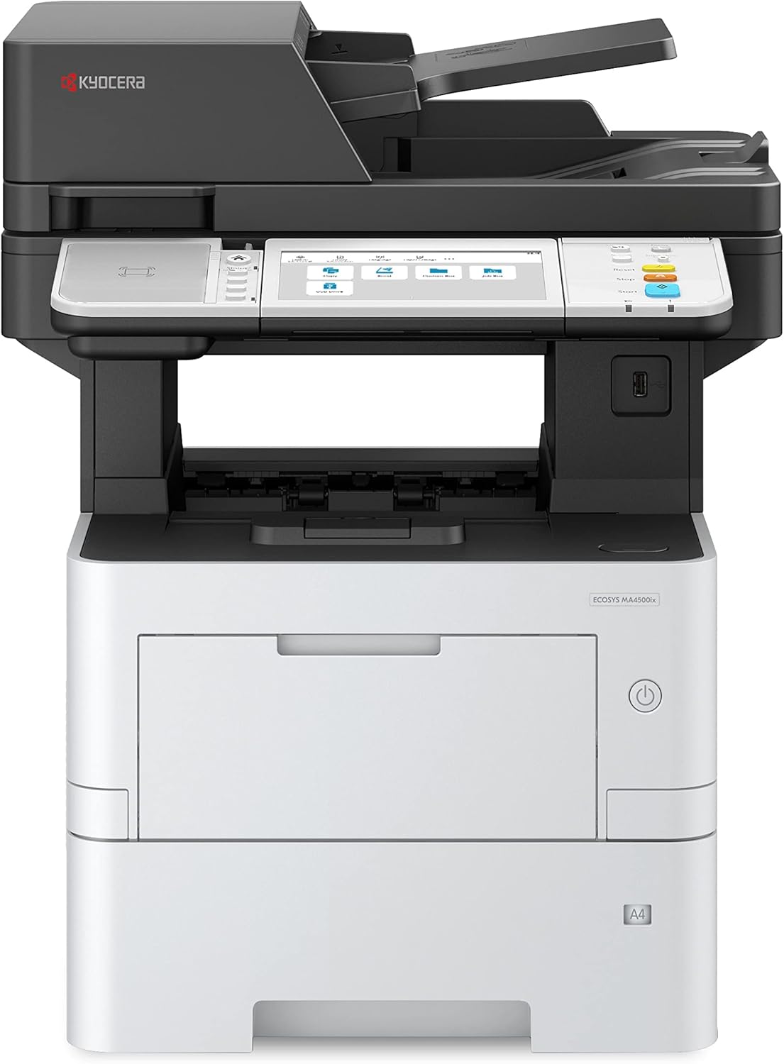 KYOCERA ECOSYS MA4500ix Multifunctional Monochrome Laser Printer (Print/Copy/Scan), 47 ppm, Up to Fine 1200 dpi, Gigabit Ethernet 7 inch Touchscreen Panel, 512 MB