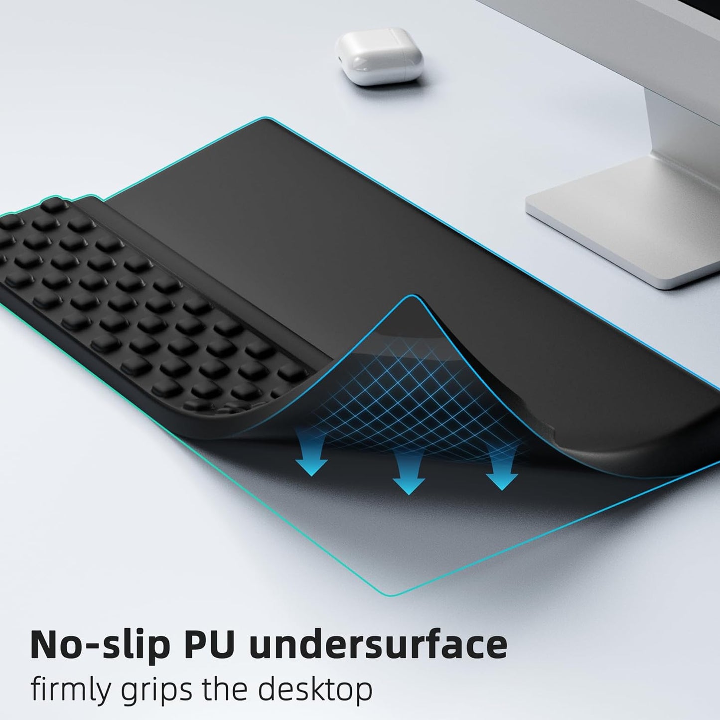 Ospelelf Keyboard Stand with Wrist Rest, Comfy Ergonomic Keyboard Riser Holder for Office Home