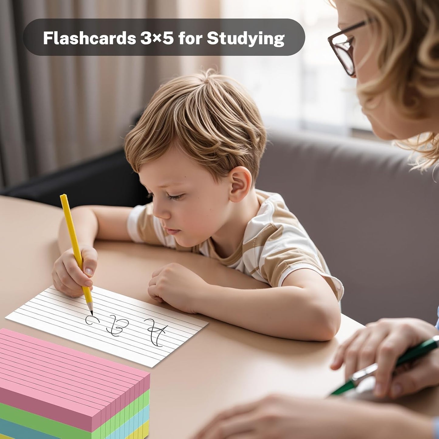 600 Count Colored Index Cards 3x5 in Ruled Flash Cards for Studying, 12 Pack of 50, Multilcolor Notecards Lined Flash Cards Bulk, Neon Flashcards Note Cards, 3x5 Index Cards for School, Home, Office