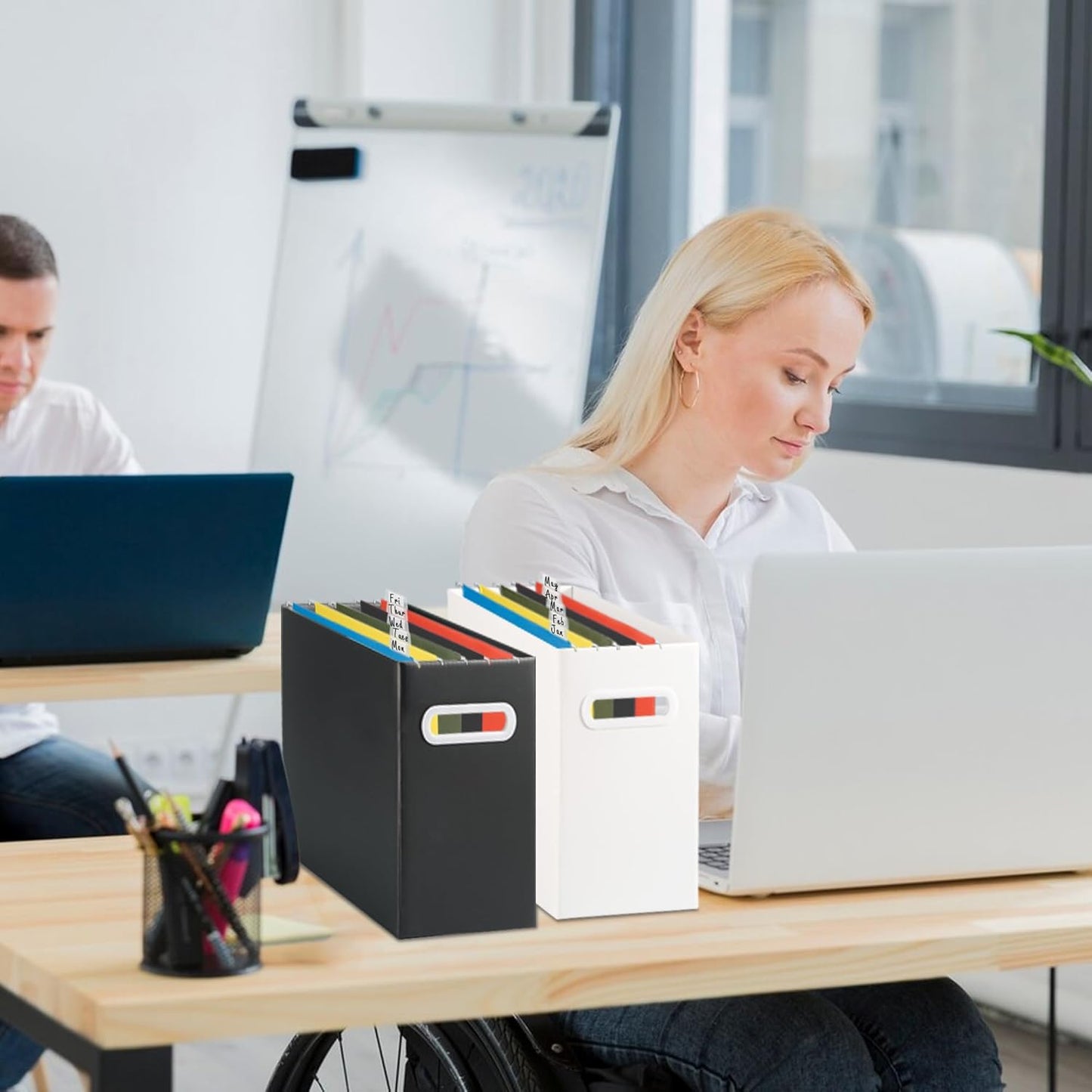 25 Packs Hanging File Folders,Standard Green File Folders for Filing Cabinet,1/5 Adjustable Tabs & Labels,Bulk File Organizer for Office,School,Home