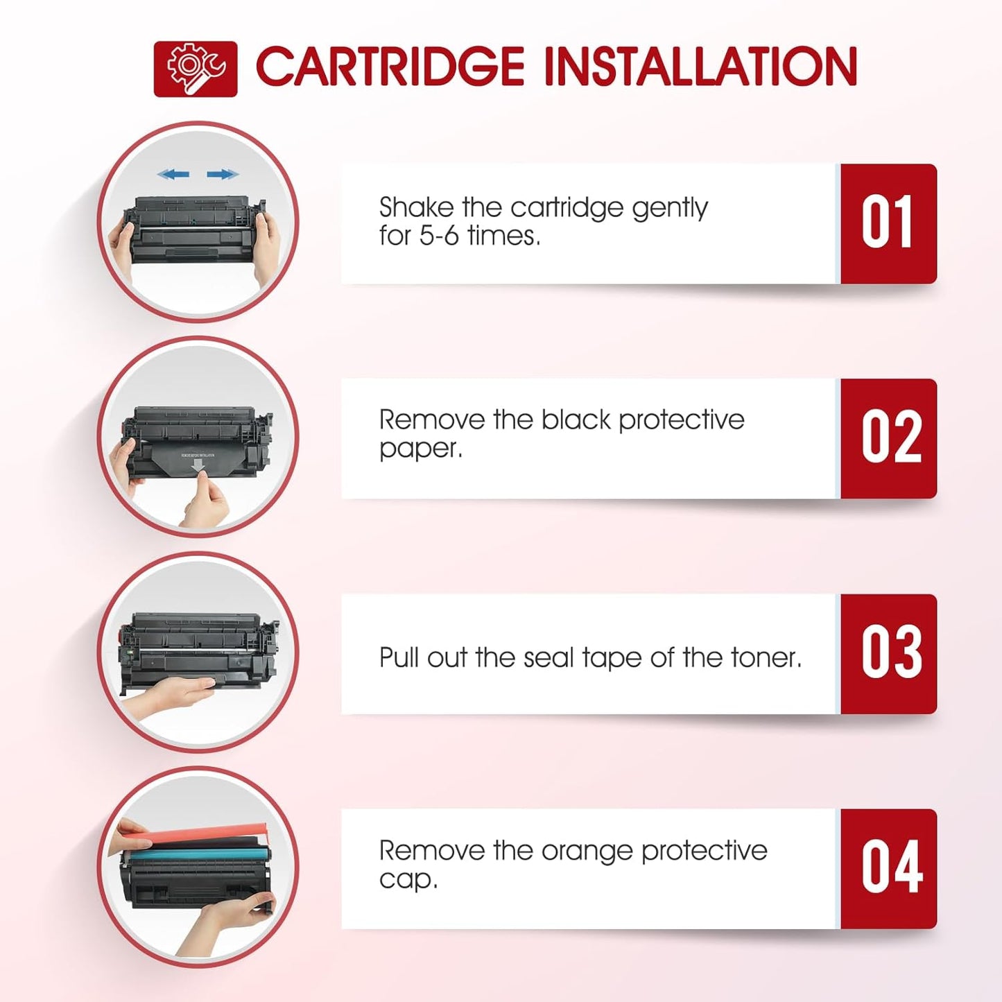 057H 057 Toner Cartridge 4 Pack Compatible Replacement for Canon 057 057H Black High Yield Toner Cartridge for ImageCLASS MF445dw MF455dw LBP226dw MF448dw LBP227dw LBP228dw MF449dw MF445 Printer Ink