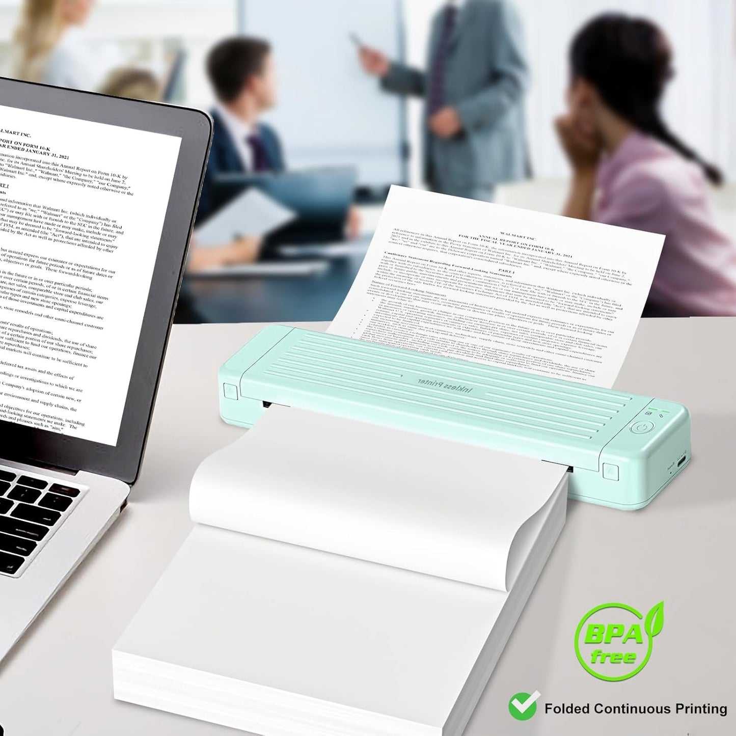 Thermal Paper 8.5"x11" US Letter 100 Sheets, Quick-Dry Thermal Printer Paper for Contracts, Homework, Resumes, Compatible with JADENS, Phomemo, COLORWING, Odaro, 10+ Printers