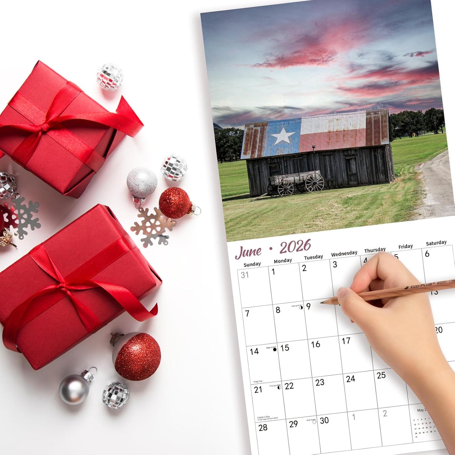 2026 Wall Calendar Barns | 12 Monthly Hangable Barns Calendars | 12" x 24" (Open) | Thick & Sturdy Paper for Organizing & Planning | Home and Office