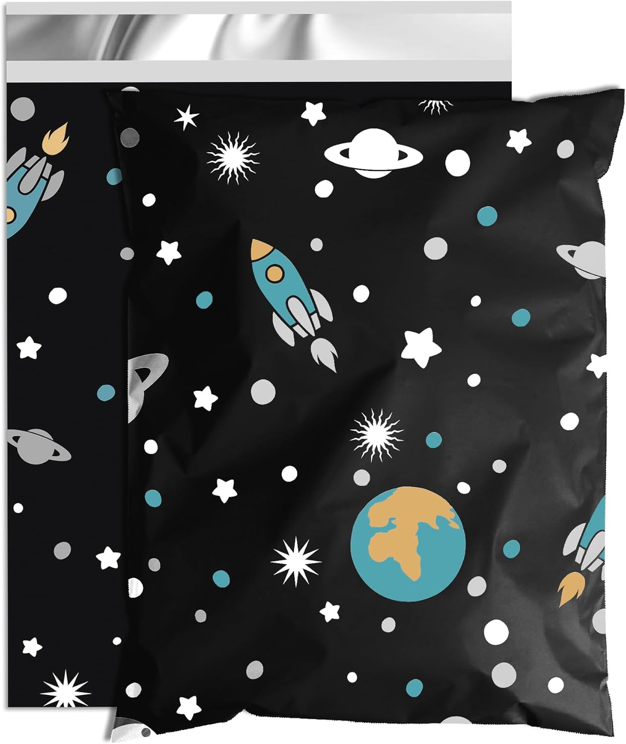 Planets Poly Mailer 10x13 Inch 25 Pcs, Waterproof Shipping Bags for Clothing, Tear-Resistant Mailier Bags, Strong Mailing Bags with Self-Seal