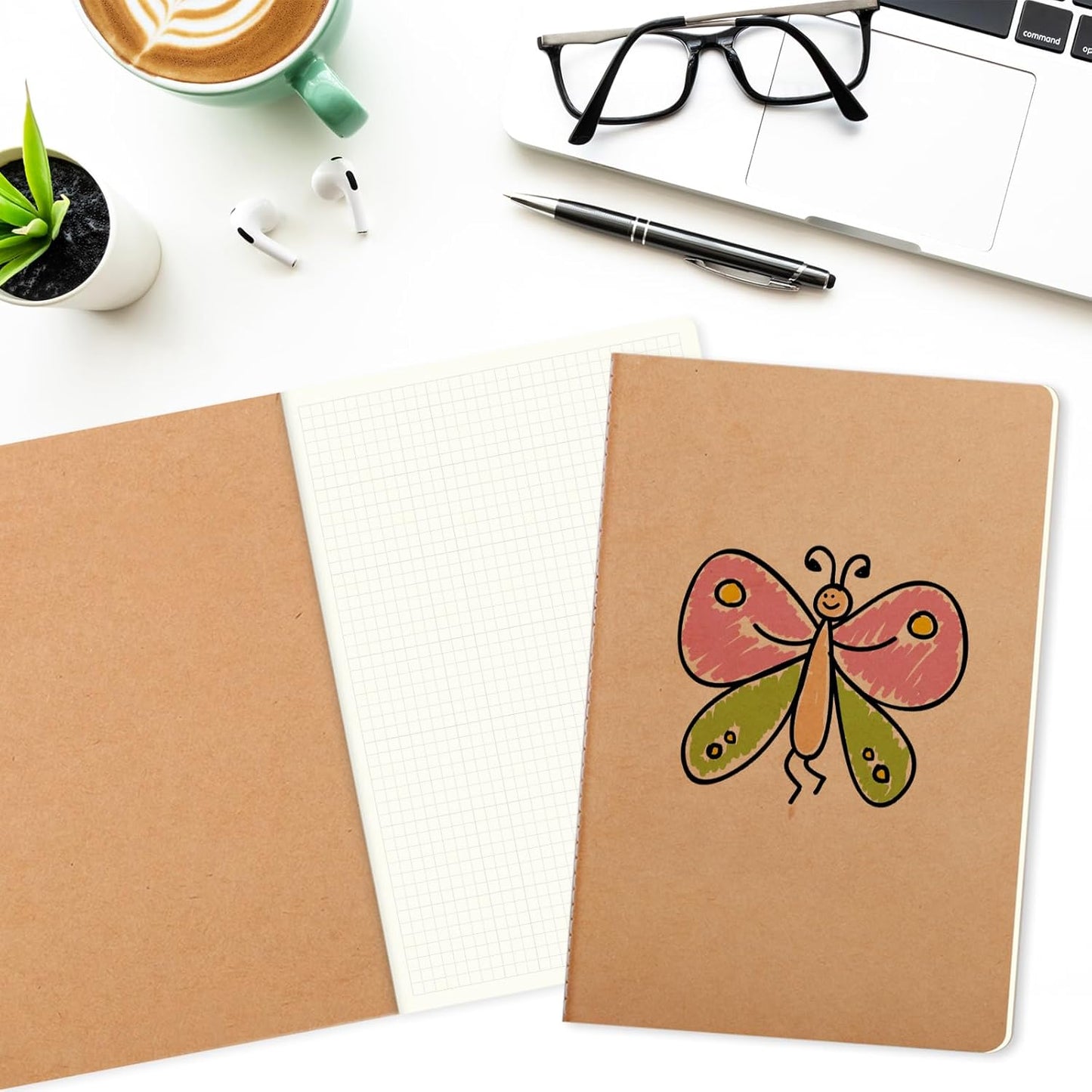 24 Pack Graph Paper Notebook Journal Notebook Square Grid Paper Notebook for Travelers, Students, Office - Subject Notebooks - A5 Size, 8.26”x5.5”, 64 Square Grid Pages/32 Sheets