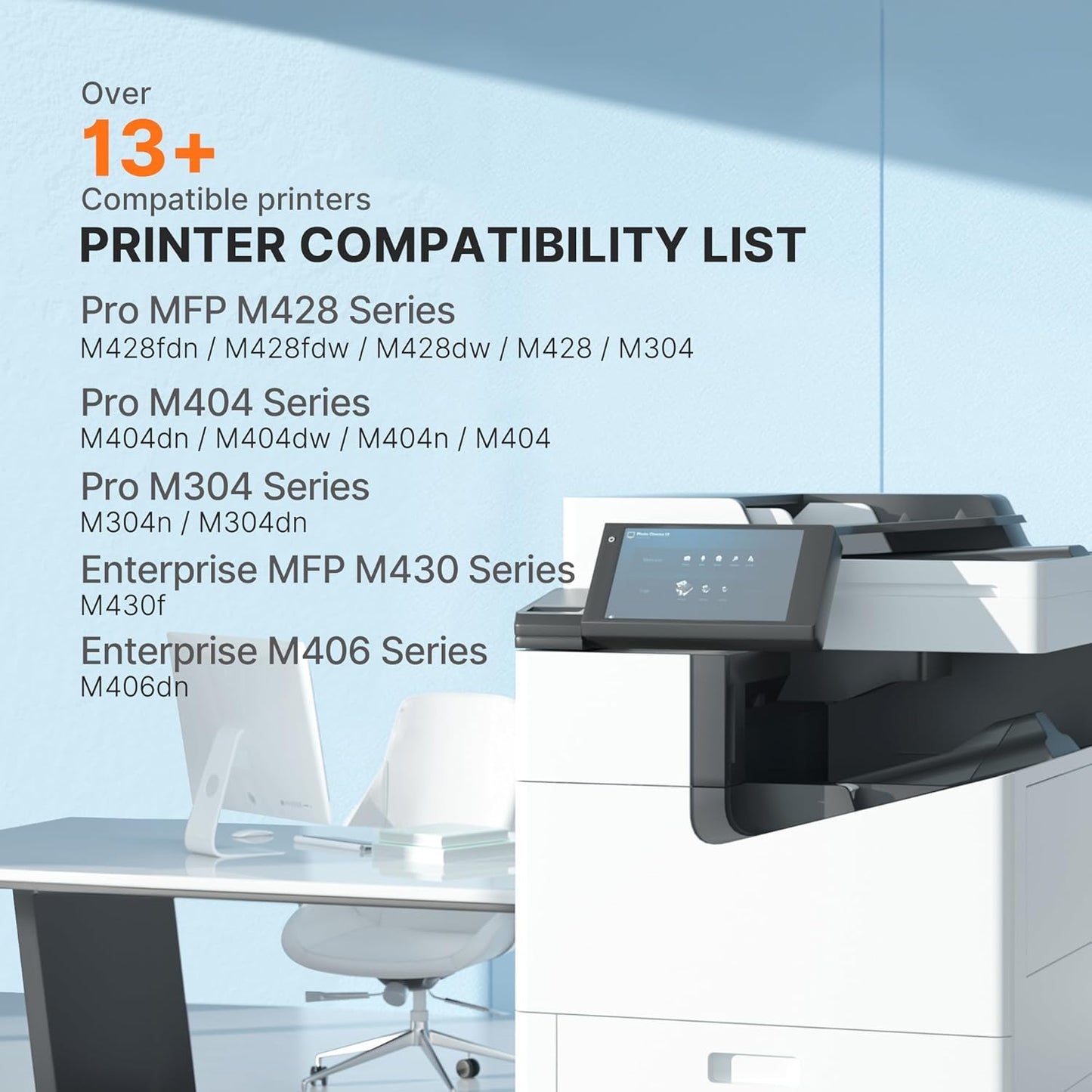 E-Z Ink 58A CF258A Toner Cartridge (with chip) Compatible Replacement for HP 58A CF258A 58X CF258X to Use with Laserjet MFP M428fdw M428dw M428fdn Pro M404n M404dn M404dw M404 M428 (2 Black)