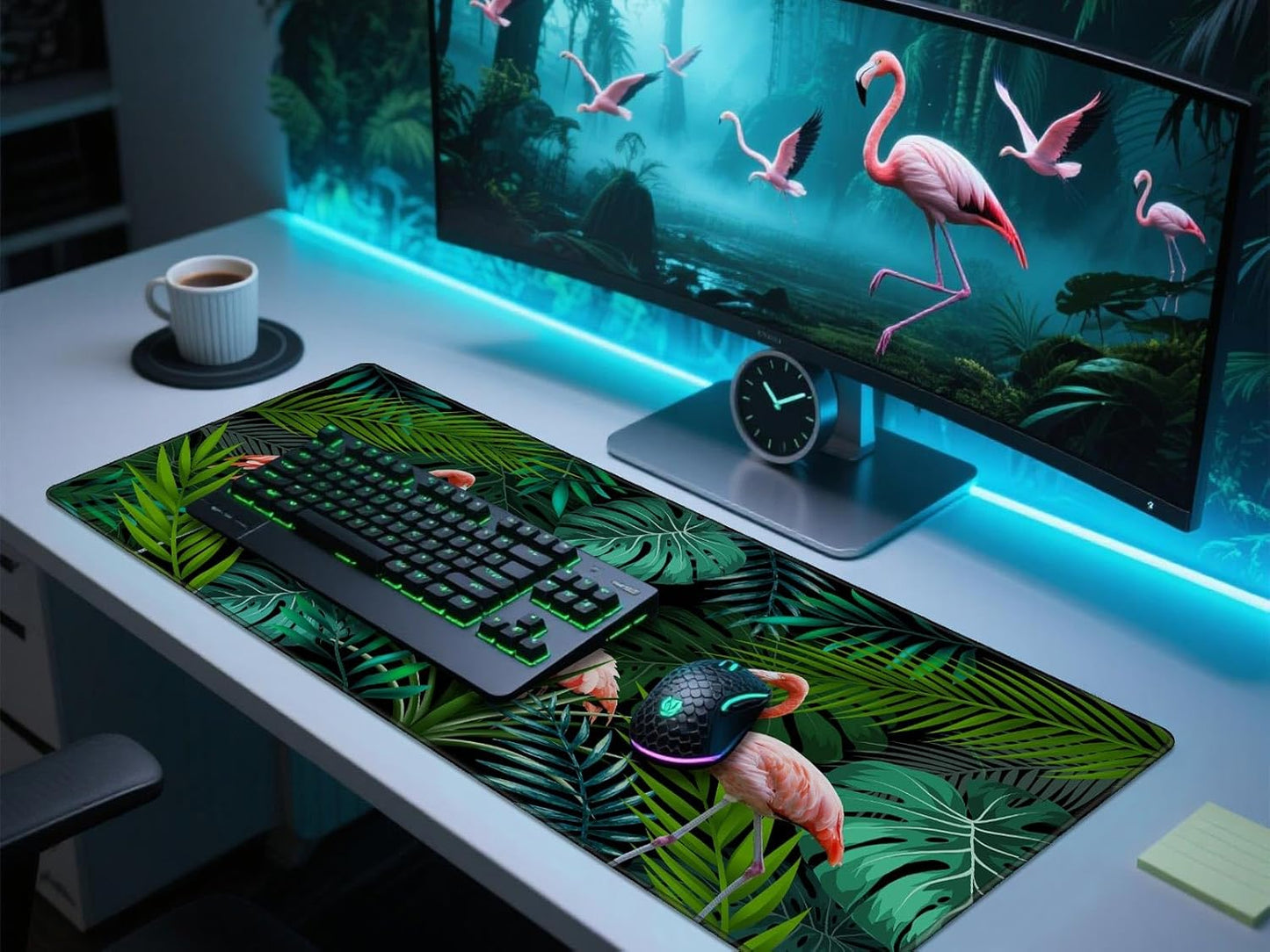 JIALONG Large Gaming Mouse Pad with Non-Slip Rubber Base - XXL Extended Desk Mat for Gaming, Office, and Home - 35.4x15.7 Inches Mousepad