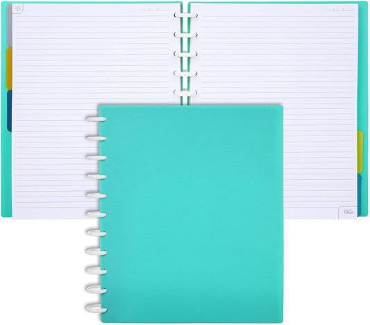 Talia Discbound Notebooks, Planner, Customizable, (Celestial Turquoise, Letter (8.5in x 11in))