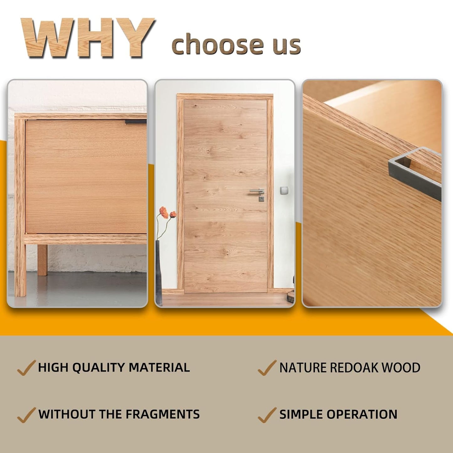 GSCIT Club Red Oak Edge Banding, 1 1/2 inch x 50ft roll of Veneer Edge Banding Preglued Flexible, Real Wood Tape Banding