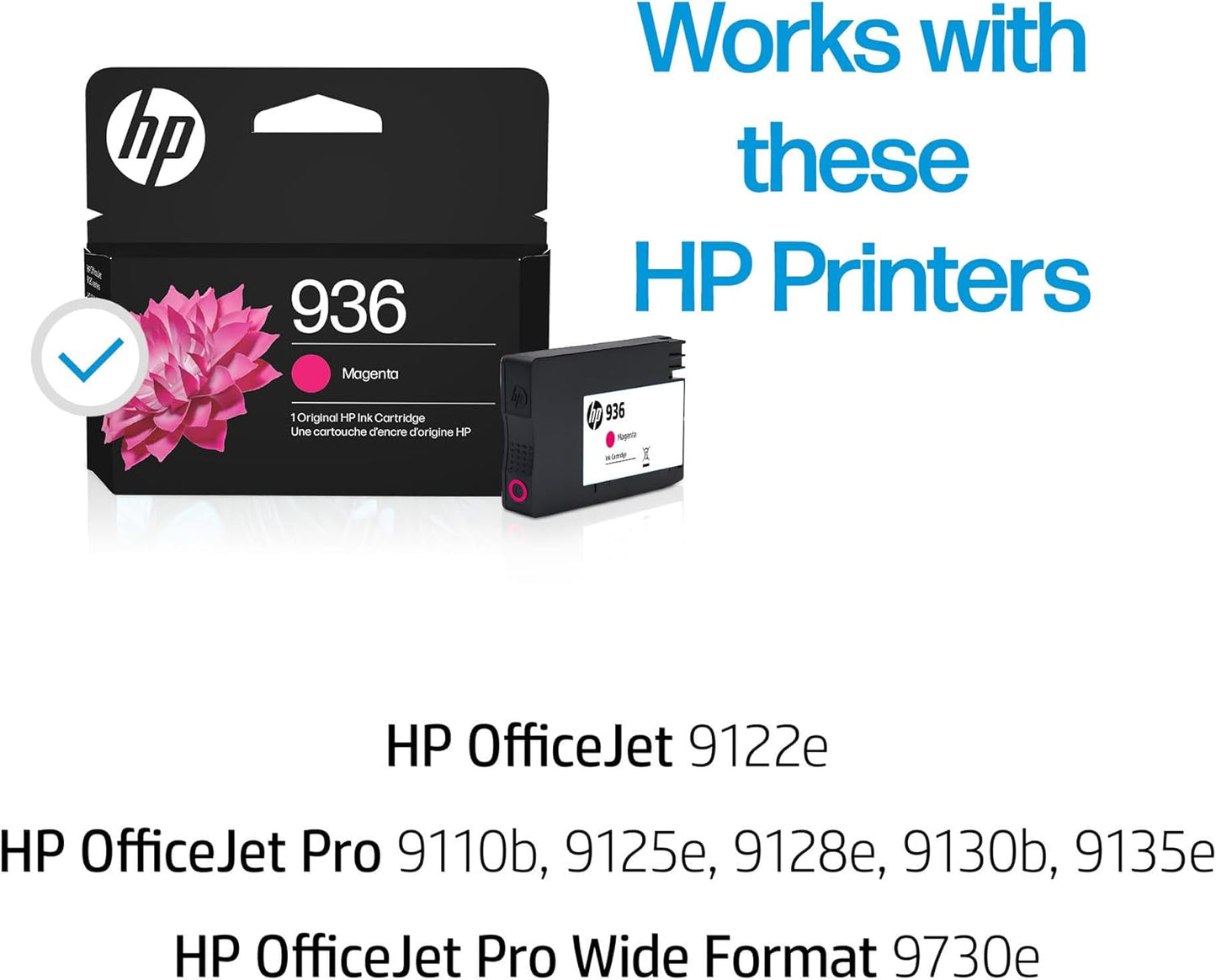 HP 936 Magenta Ink Cartridge | Works OfficeJet 9120 Series, OfficeJet Pro 9110, 9120, 9130 Series, OfficeJet Pro Wide Format 9730 Series | Eligible for Instant Ink | 4S6V0LN