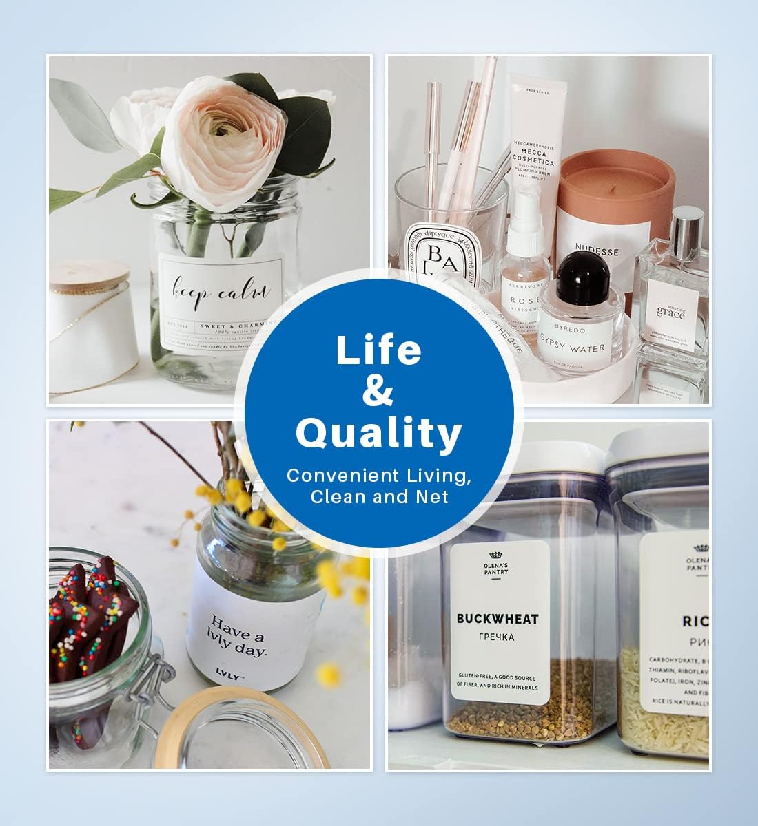 Phomemo Labels, 2.36'' x 1.57'' Self-Adhesive Sticker, Multipurpose Thermal Label for M220 M250 M260 M221 M200 Printer,for Barcode, Name, Jar, Tag, Address, Gift, Box and More Labeling,180 Pcs