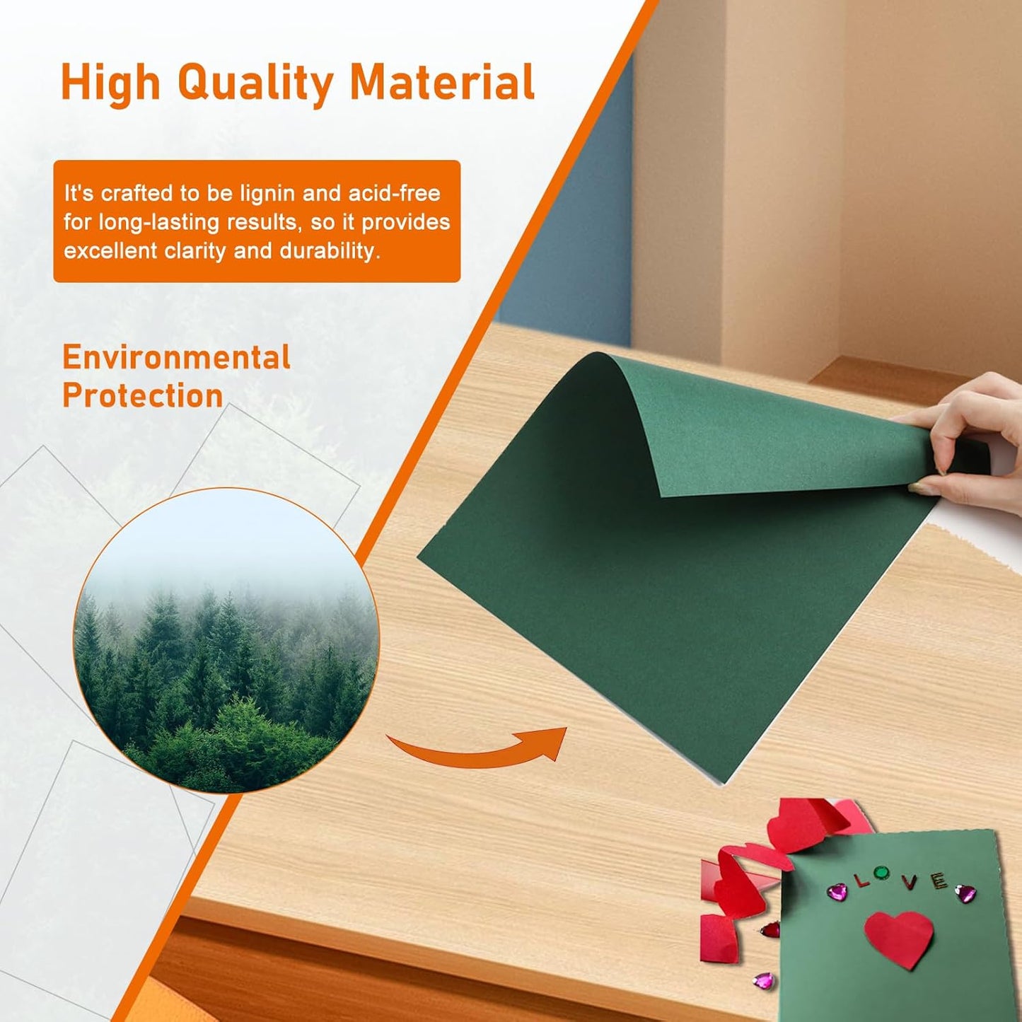 28 Sheets Dark Green Shimmer Cardstock 8.5 x 11 Craft Paper, 92lb Heavyweight Glossy Paper Card Stock for Wedding, School, Greeting Cards, Making Cards, Office Printing