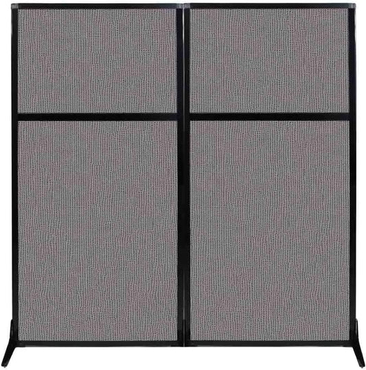 Versare Workstation Partition | Portable Wall Divider | Modern Office Cubicle | Free Standing Privacy Screen | Flexible Work Space | 66" x 70" Slate Fabric Panels